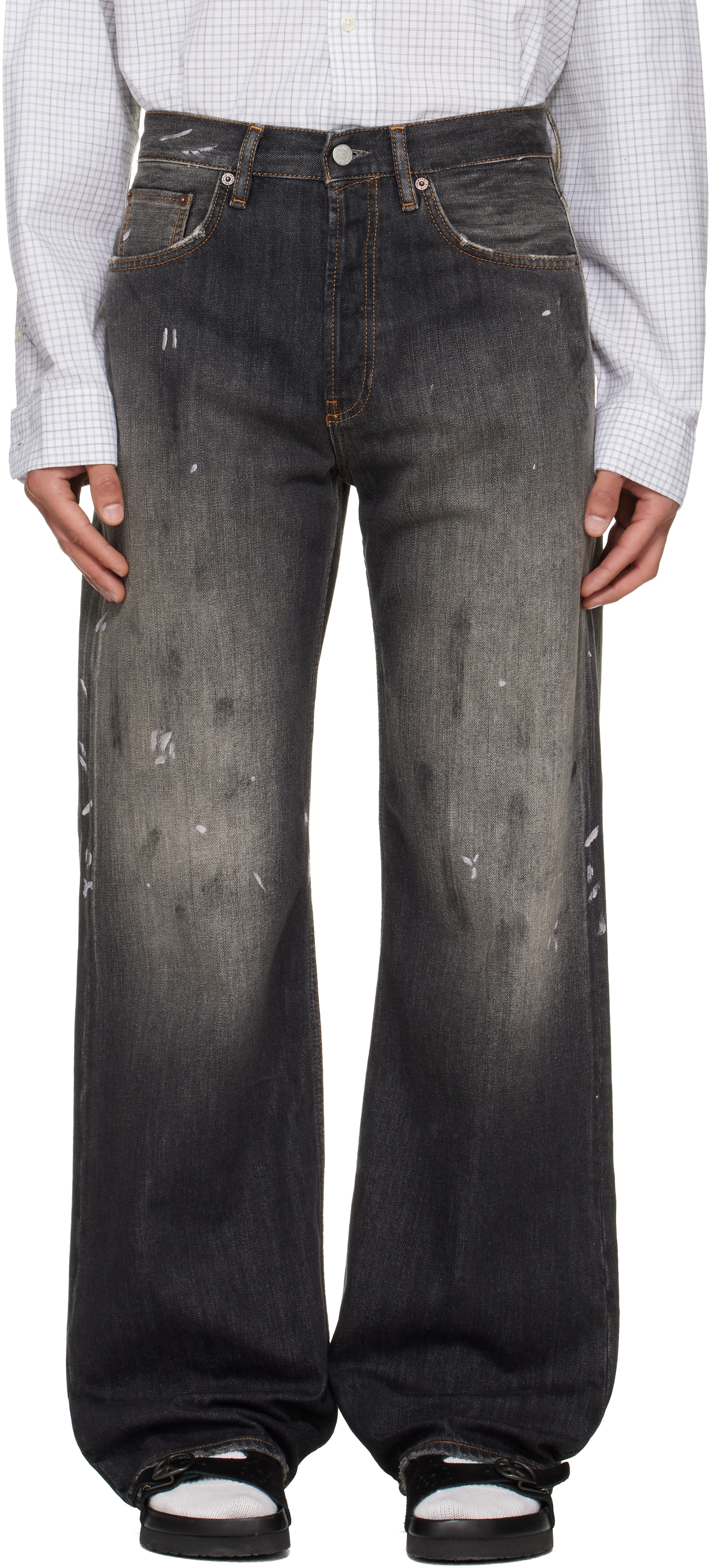 Acne Studios - Jean 2021M gris à coupe classique