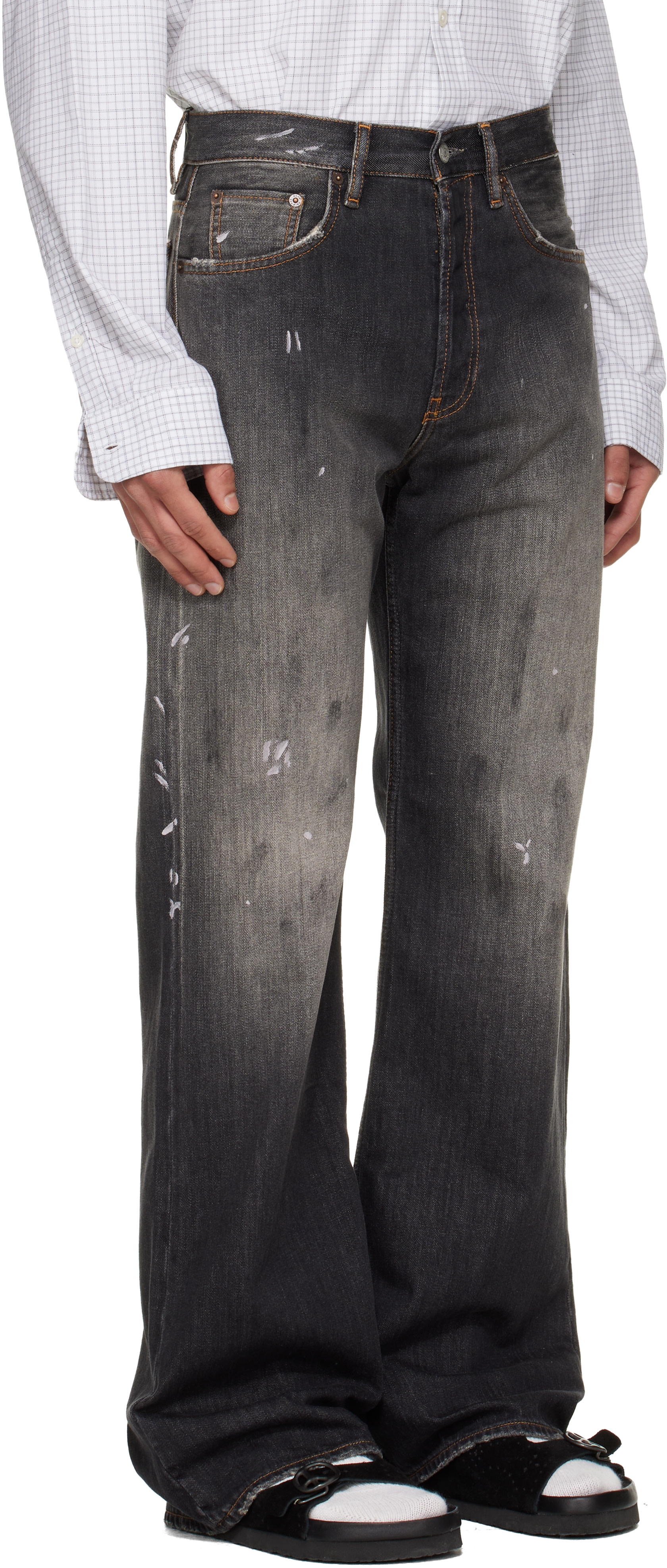 Acne Studios - Jean 2021M gris à coupe classique