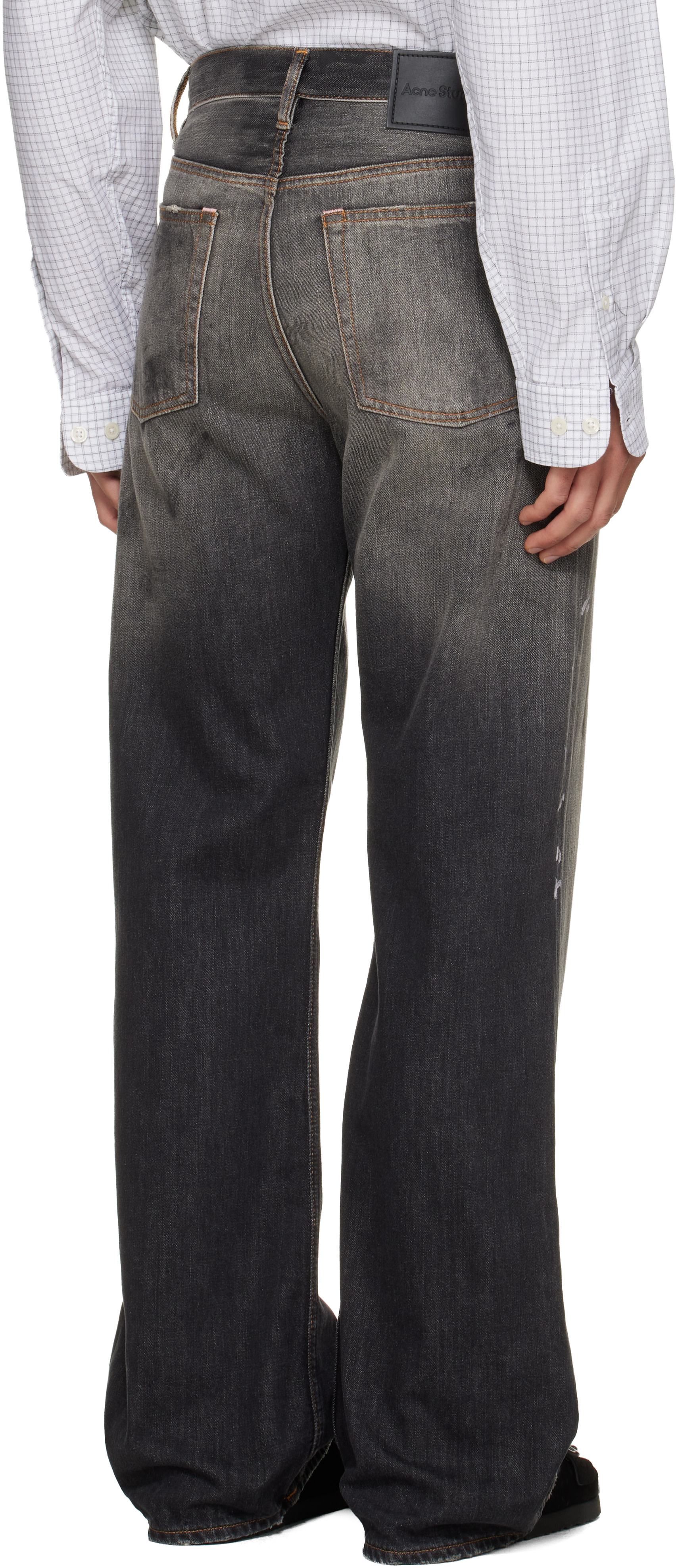 Acne Studios - Jean 2021M gris à coupe classique