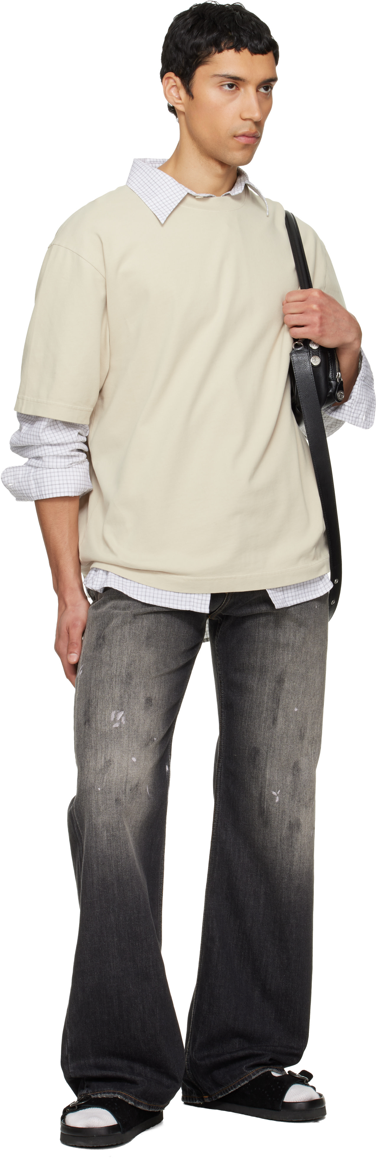 Acne Studios - Jean 2021M gris à coupe classique