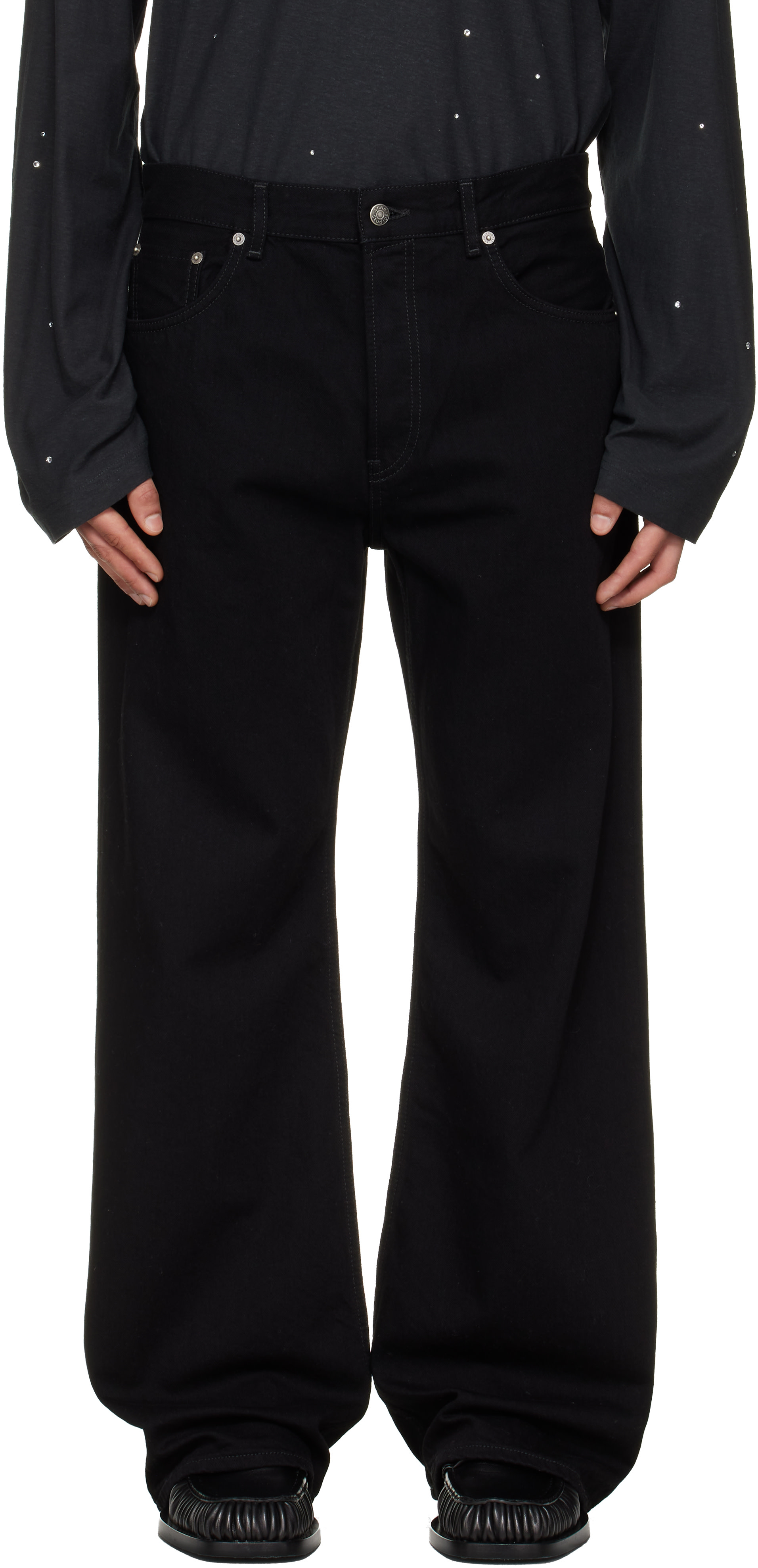 Acne Studios: Black Regular Fit 2021M Jeans | SSENSE