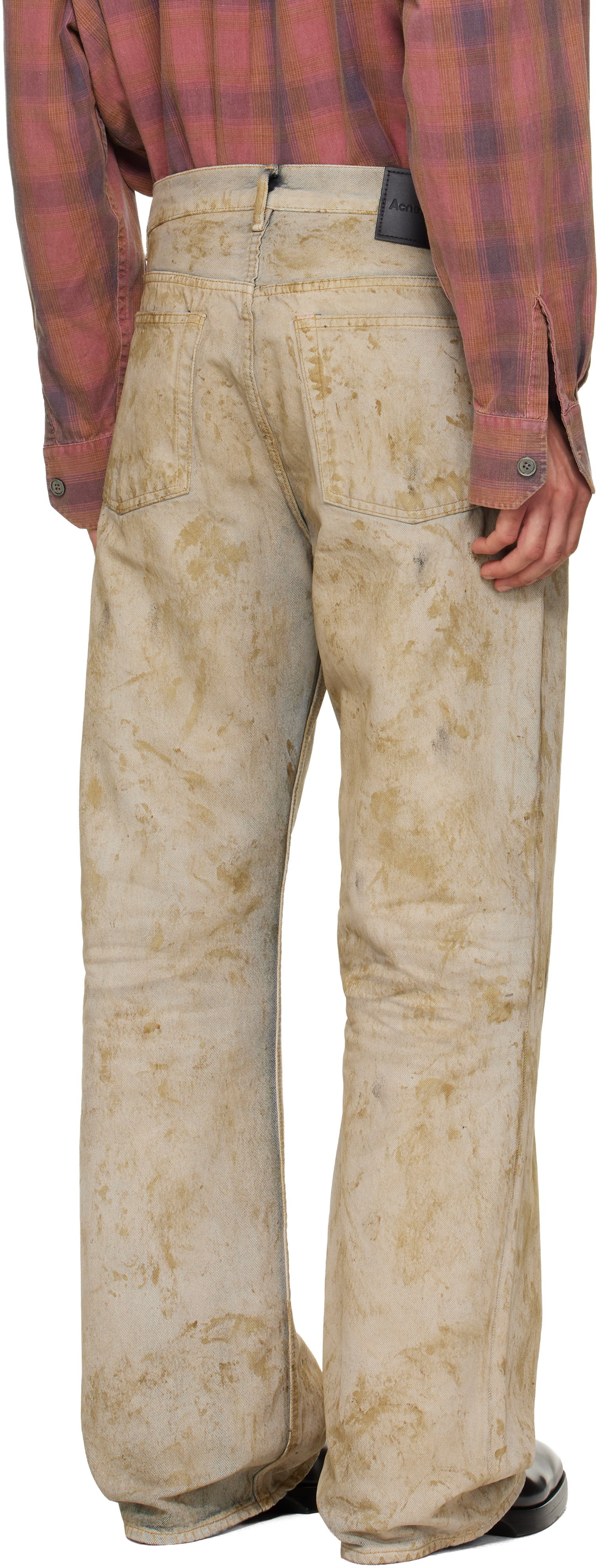 Acne Studios - Jean 2021M beige à coupe classique