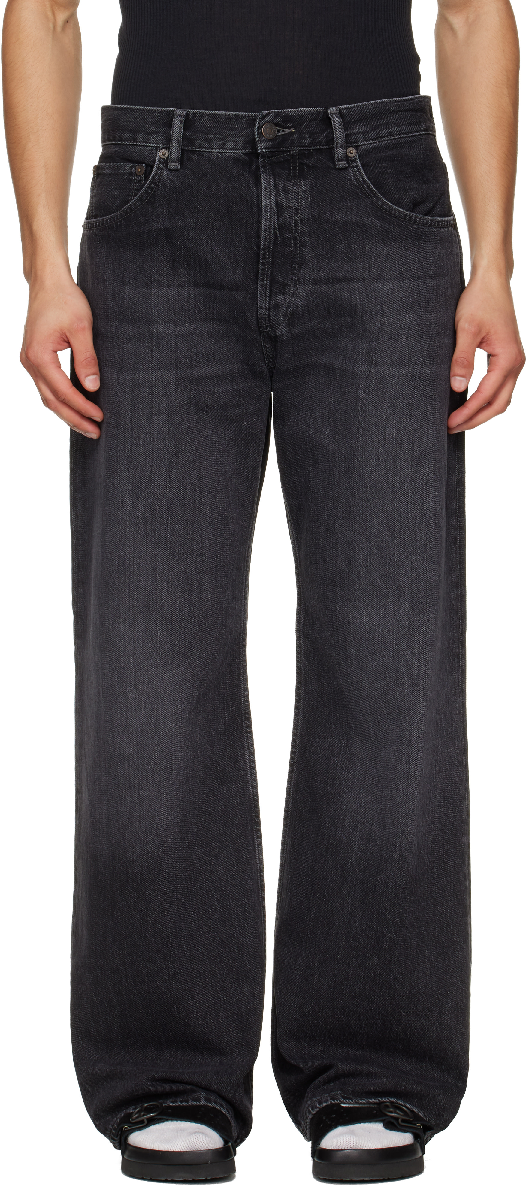 Acne Studios - Jean 2021M noir à coupe classique