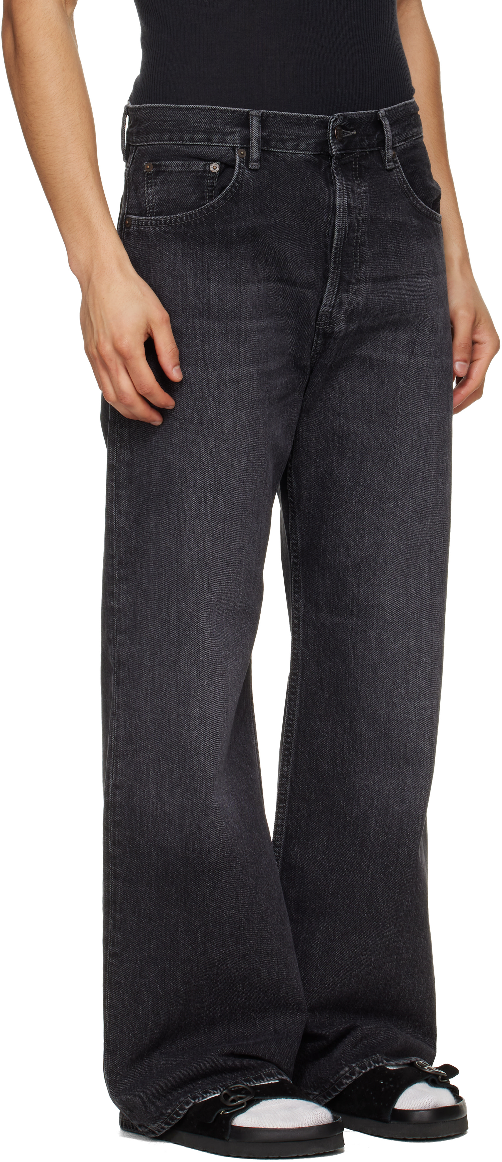 Acne Studios - Jean 2021M noir à coupe classique