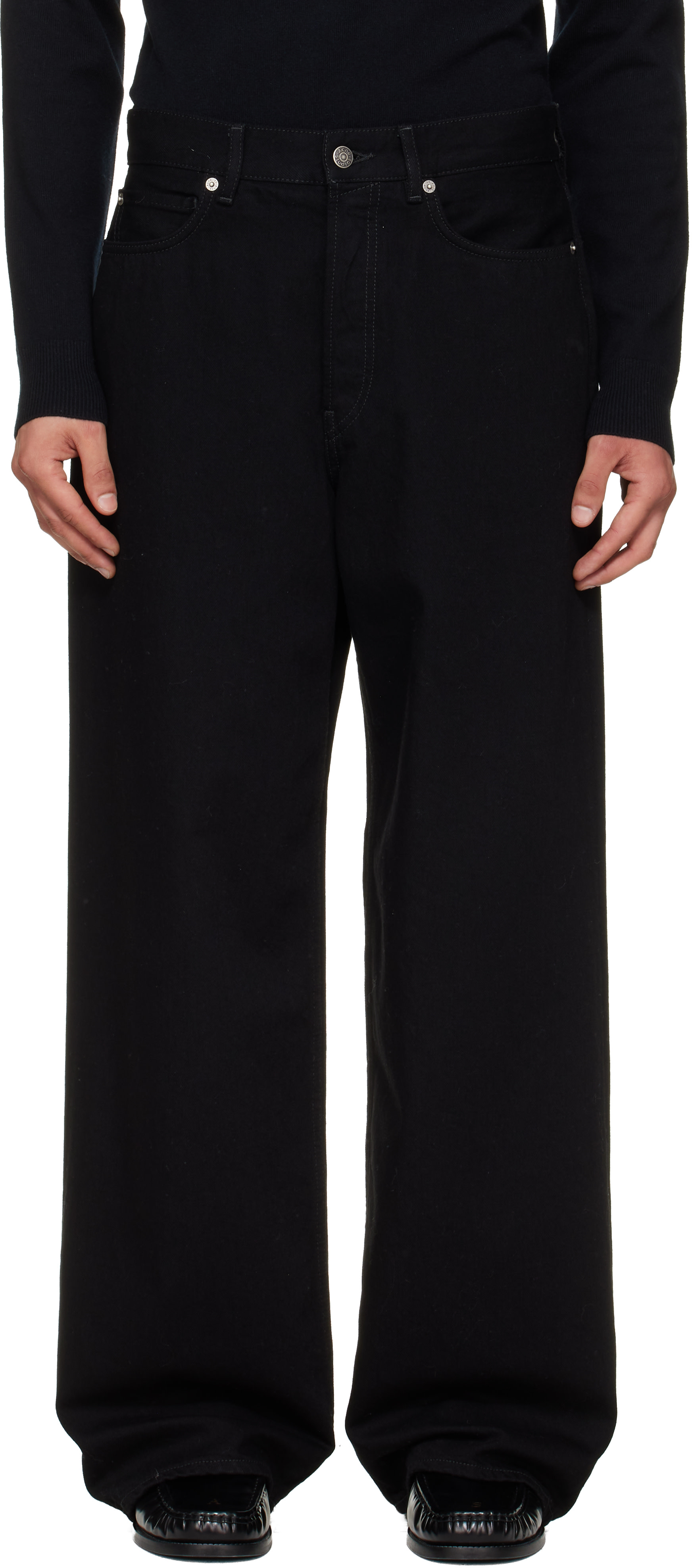 Acne Studios: Black Loose Fit 1981 Jeans | SSENSE