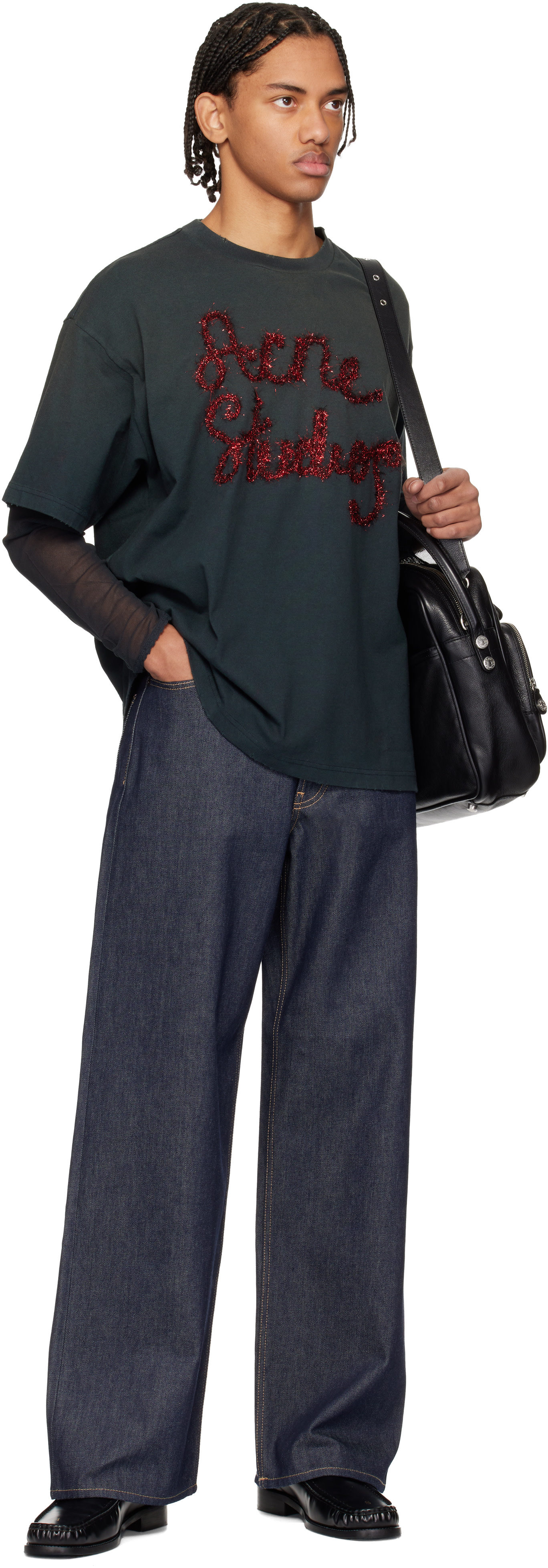 Acne Studios: Indigo 1981 Loose Fit Jeans | SSENSE