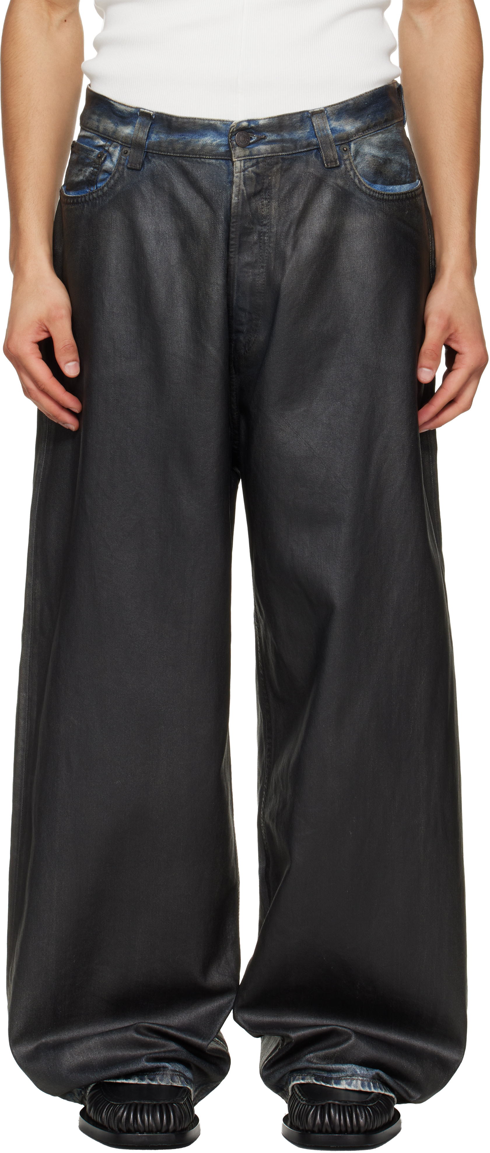 Acne Studios: Black Loose Fit 2023 Jeans | SSENSE