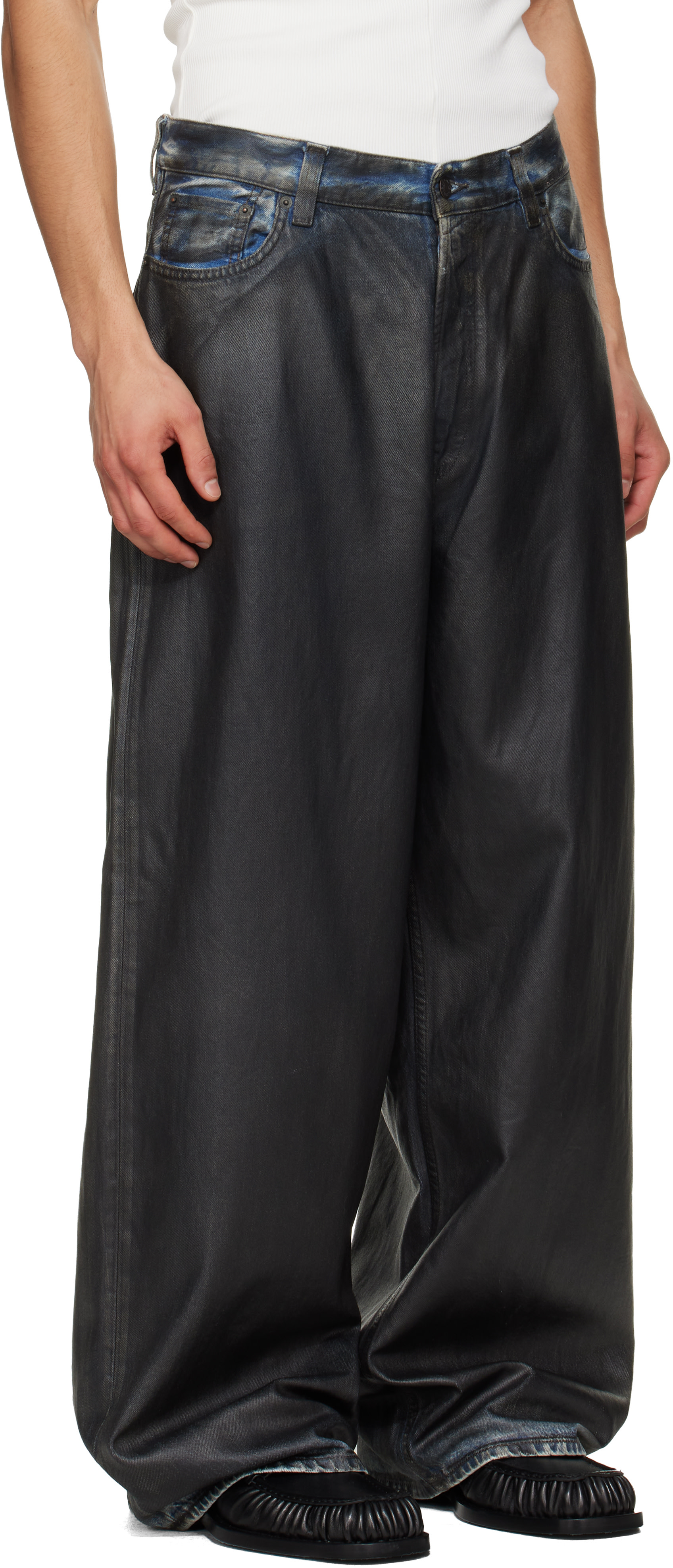 Acne Studios: Black Loose Fit 2023 Jeans | SSENSE