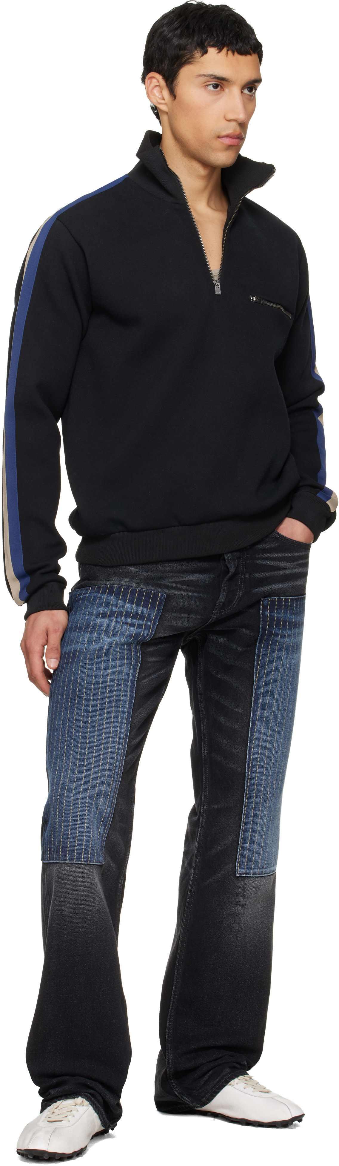 Acne Studios - ブラック Patchwork 2010 ジーンズ