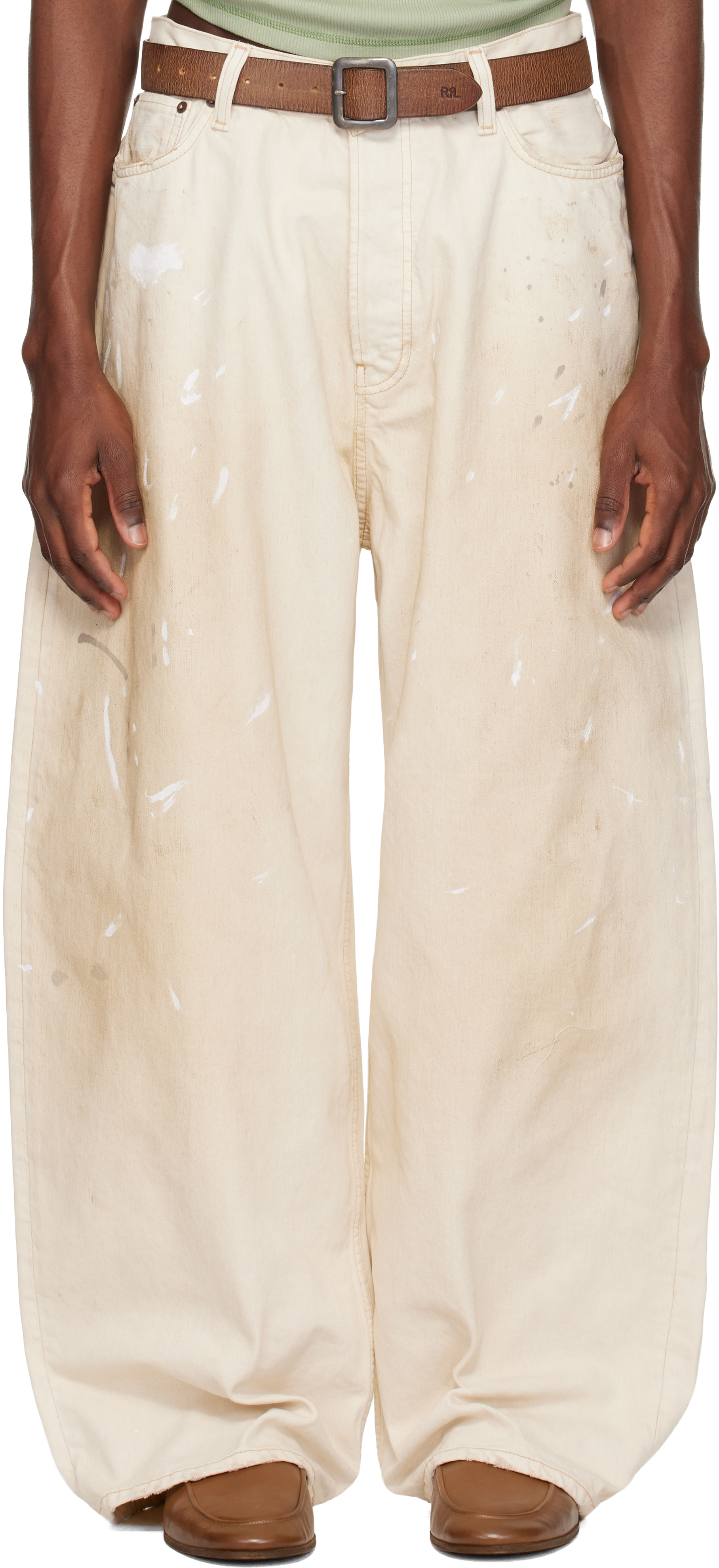 Acne Studios - Jean décontracté 2023 blanc cassé