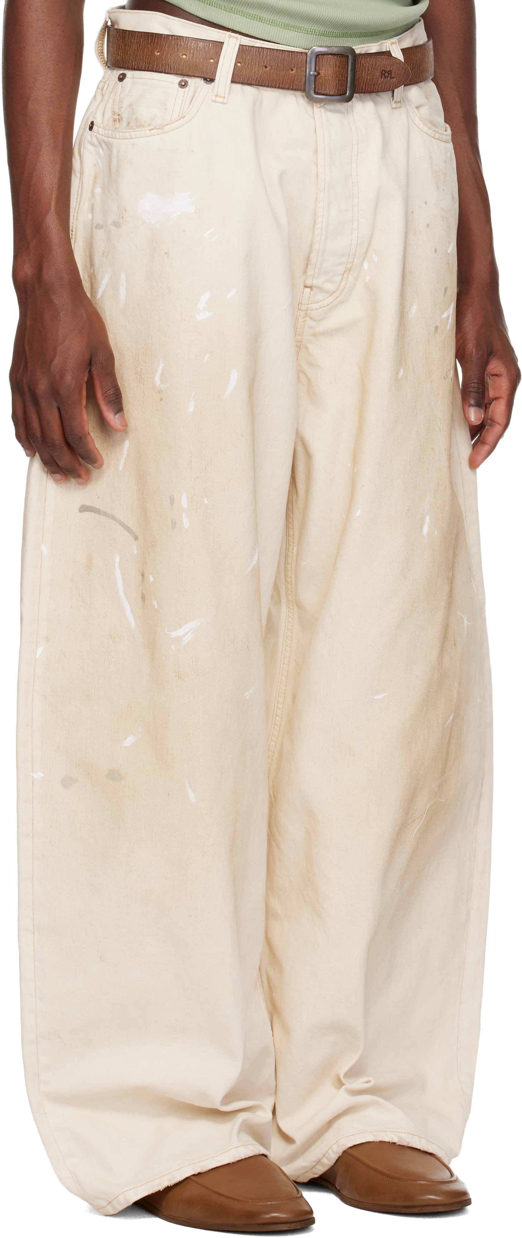 Acne Studios - Jean décontracté 2023 blanc cassé