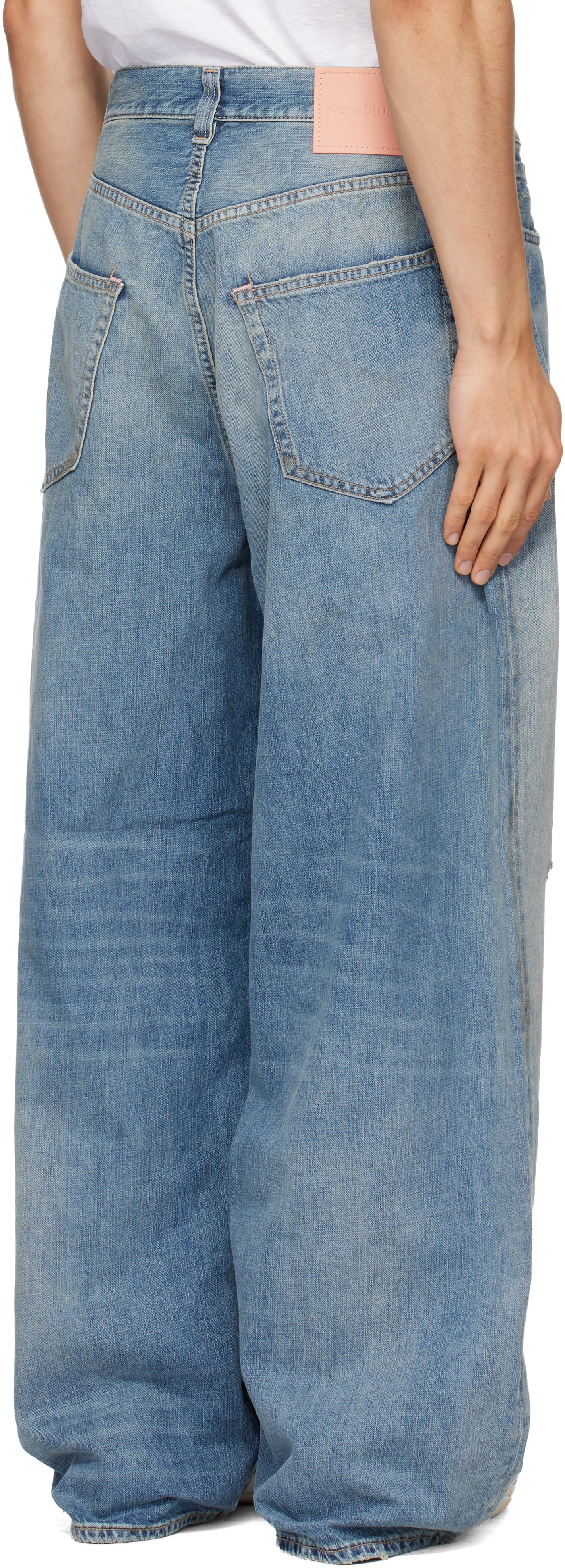 Acne StudiosALL_BLUES のバングル 新品 Acne Studios: Blue Loose Fit 2023 Jeans | SSENSE