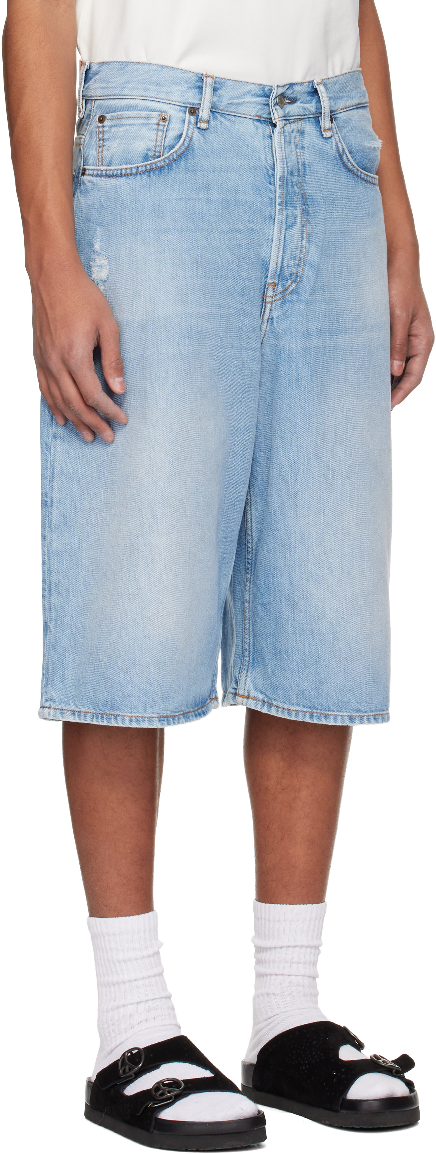 Acne Studios - Short décontracté bleu en denim