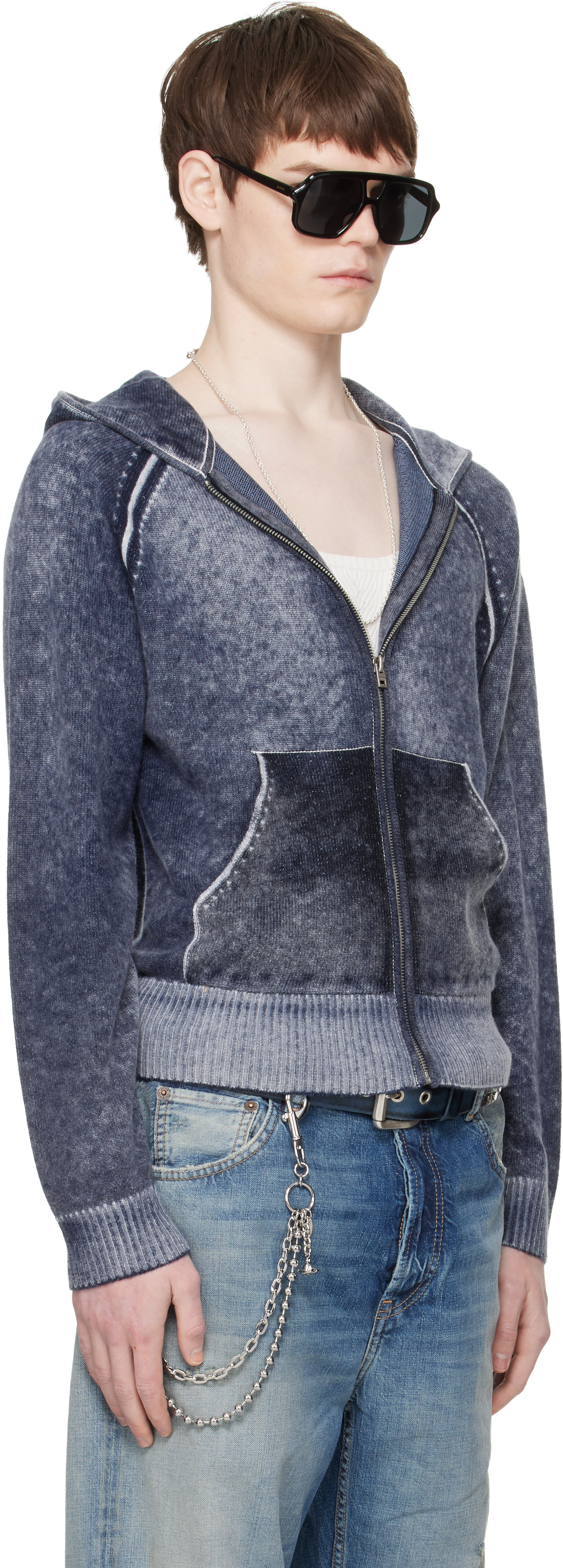 Acne Studios - ネイビー ジップフーディ