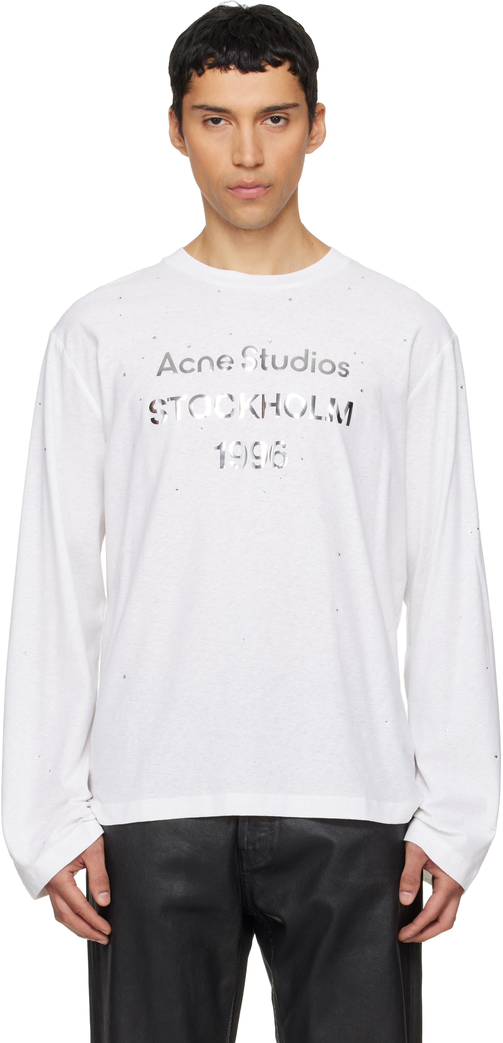 Acne Studios - T-shirt blanc à logo