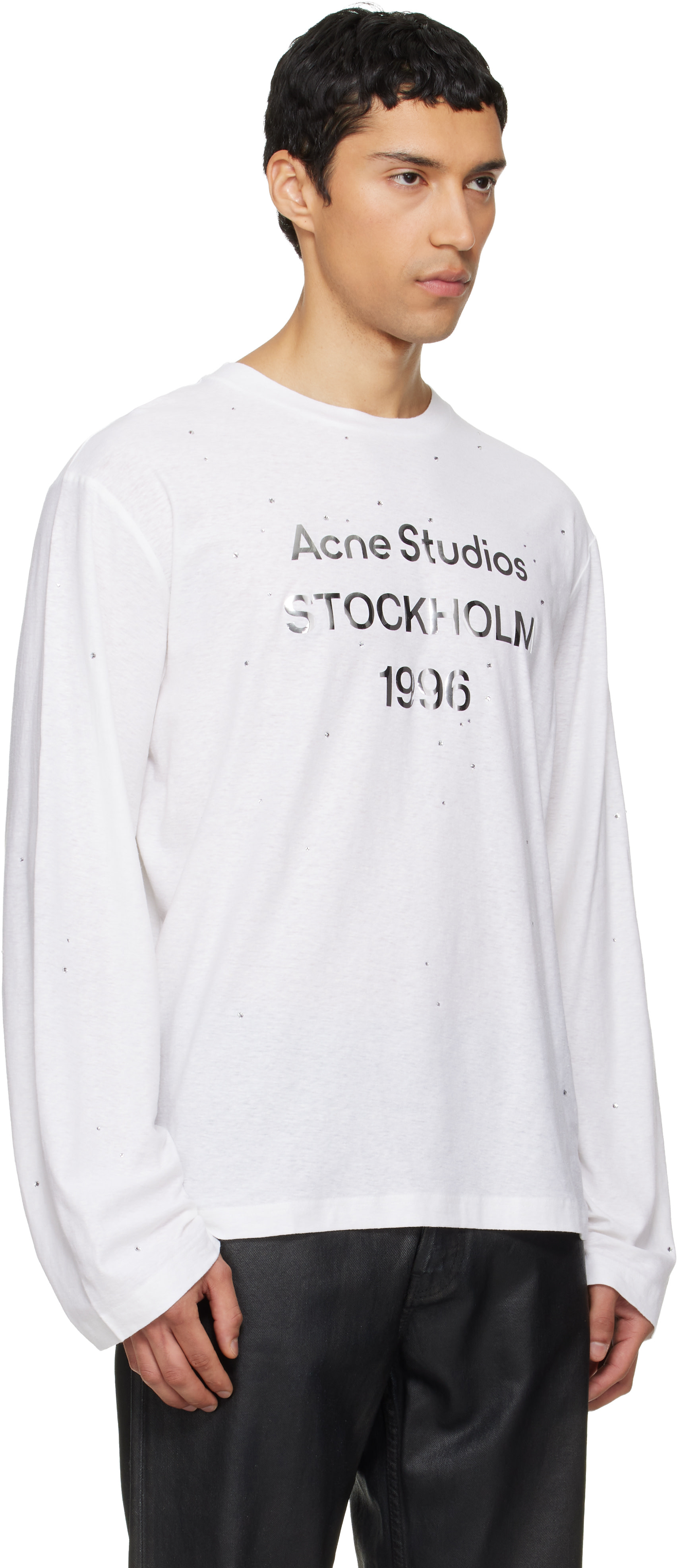 Acne Studios - T-shirt blanc à logo