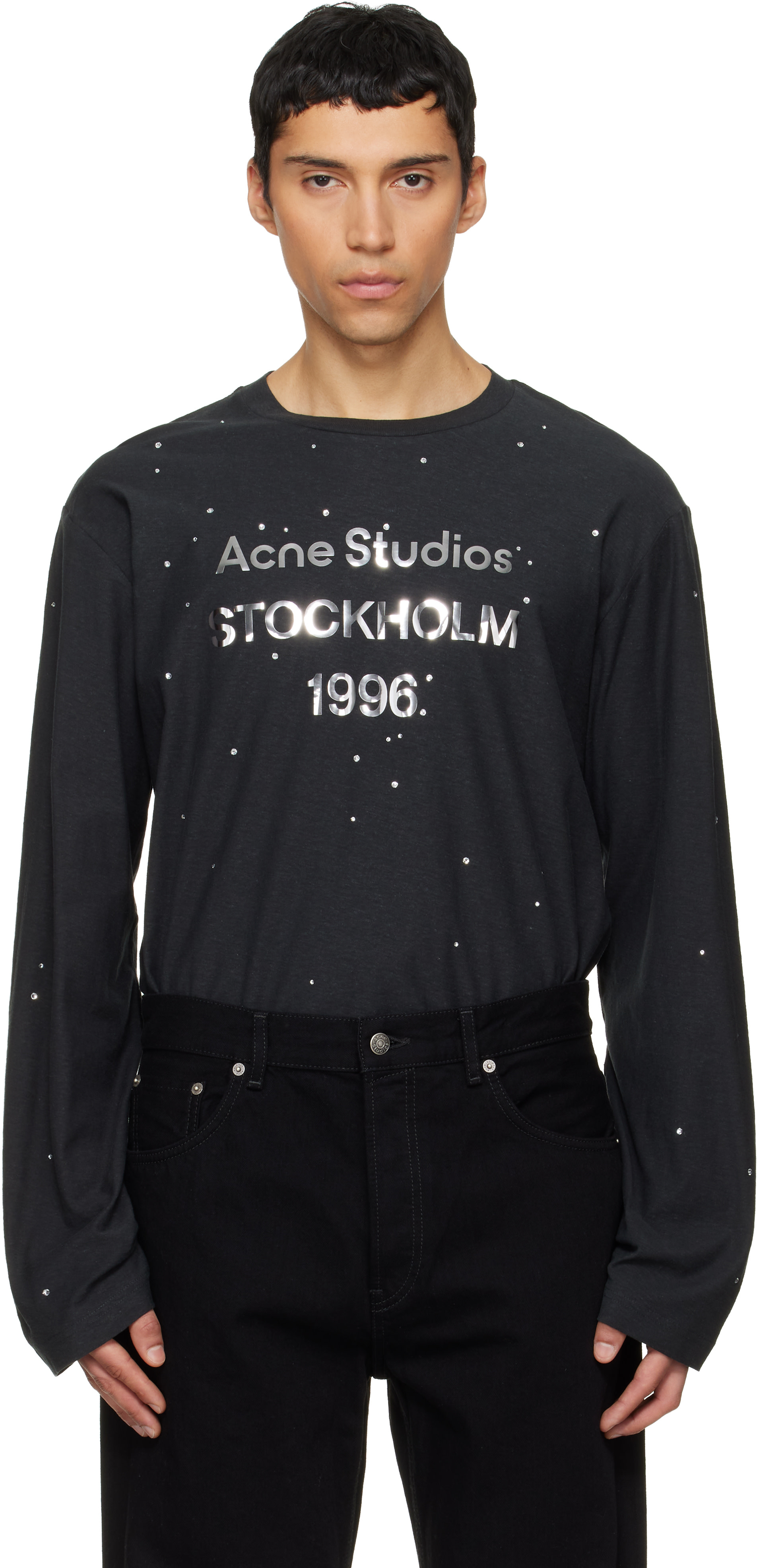 Acne Studios - T-shirt noir à logo