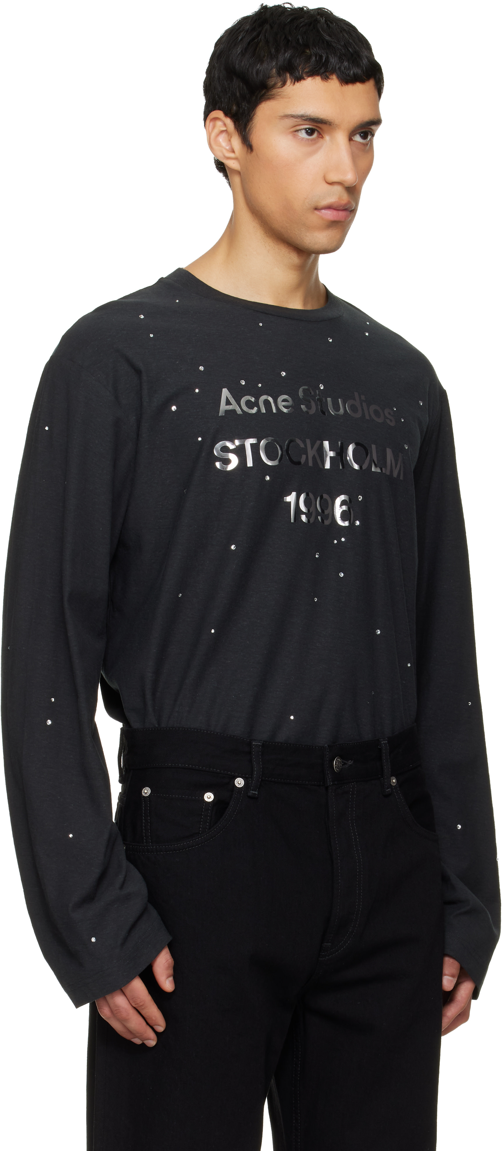 Acne Studios - T-shirt noir à logo