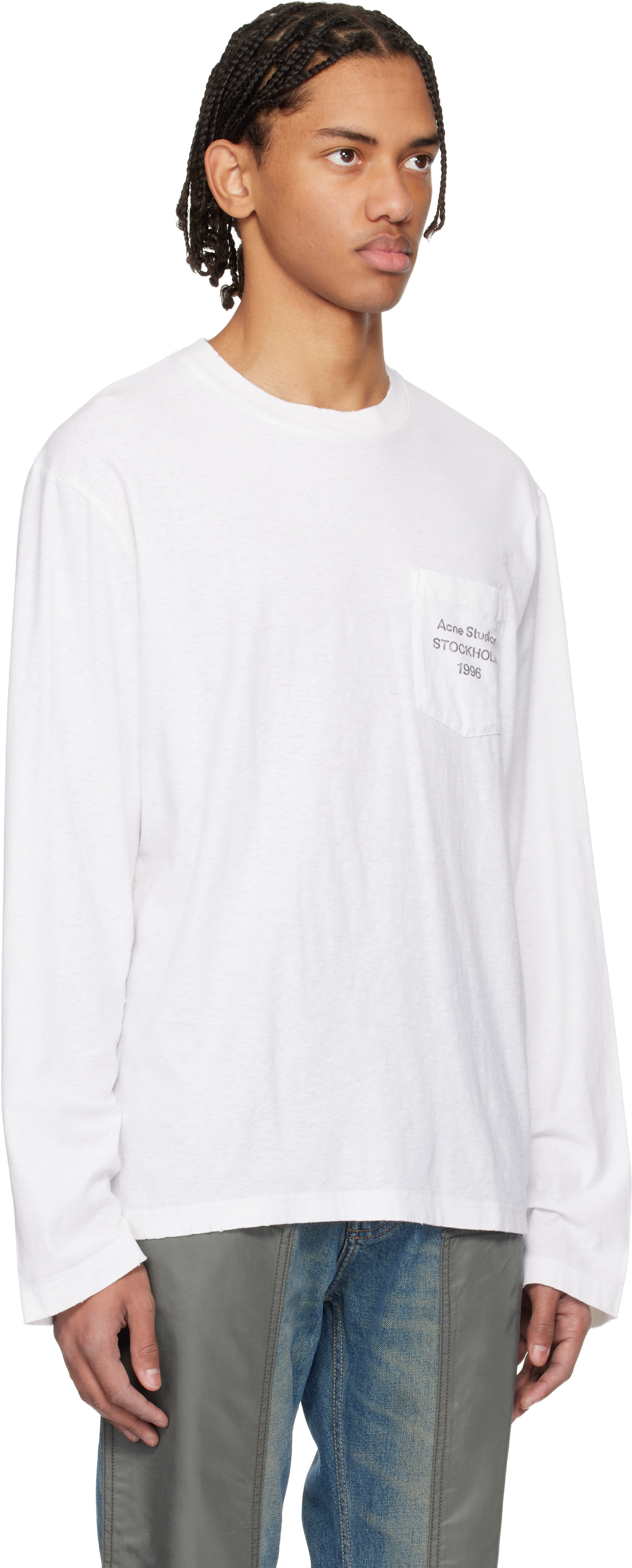 Acne Studios - T-shirt blanc à logo