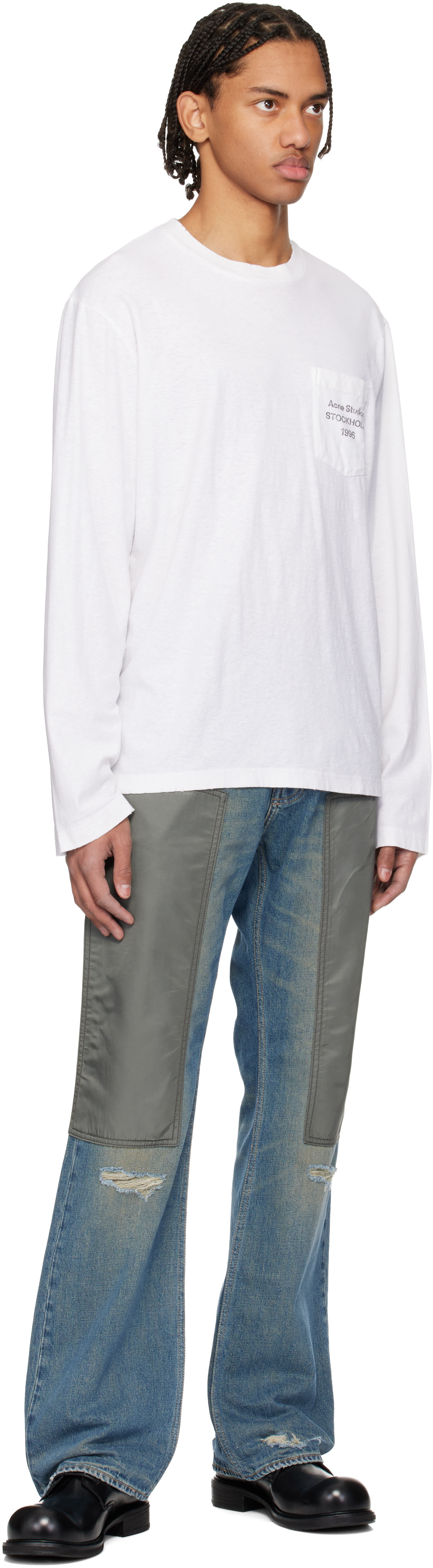 Acne Studios - T-shirt blanc à logo