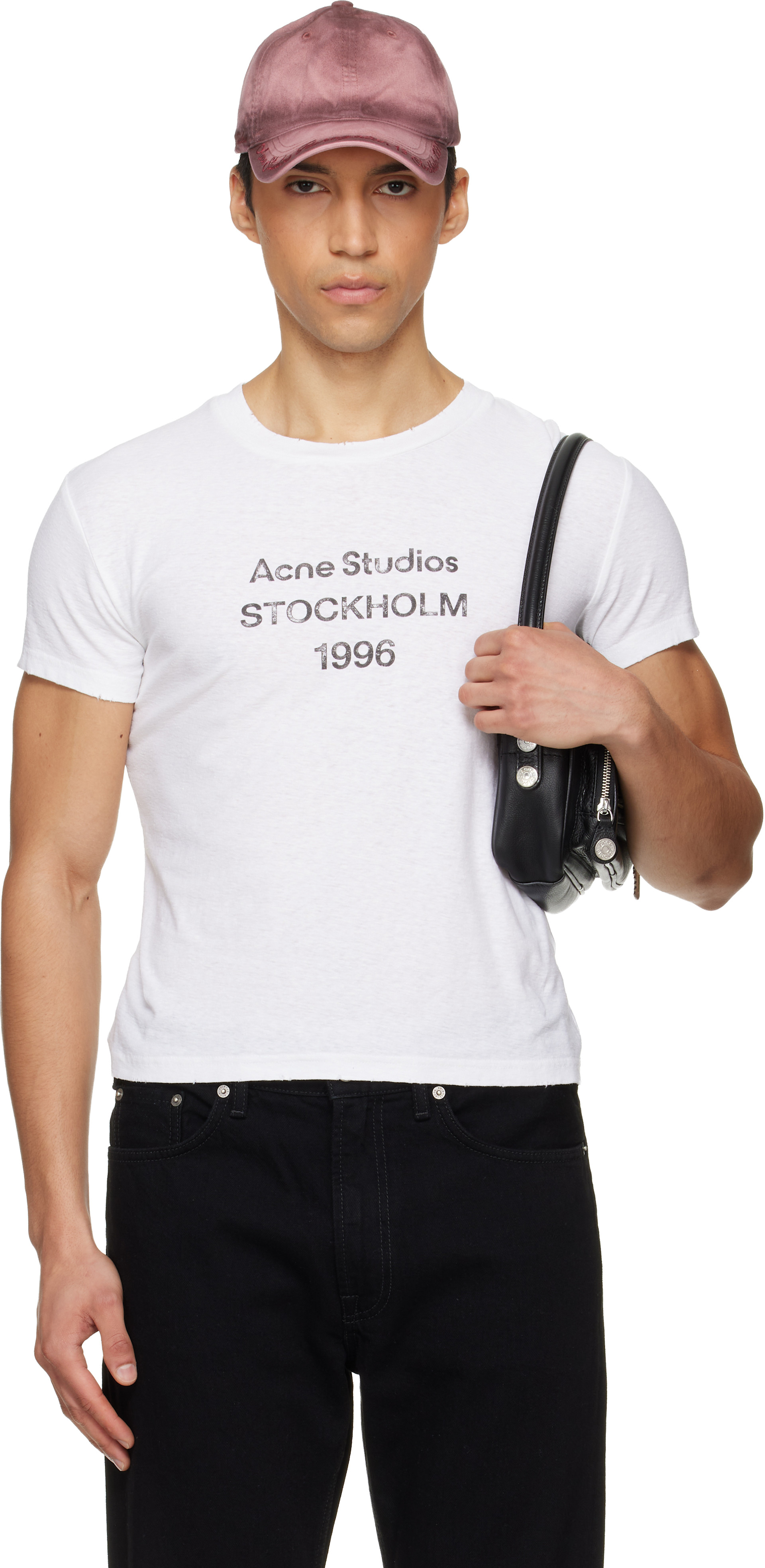 Acne Studios - T-shirt blanc à logo