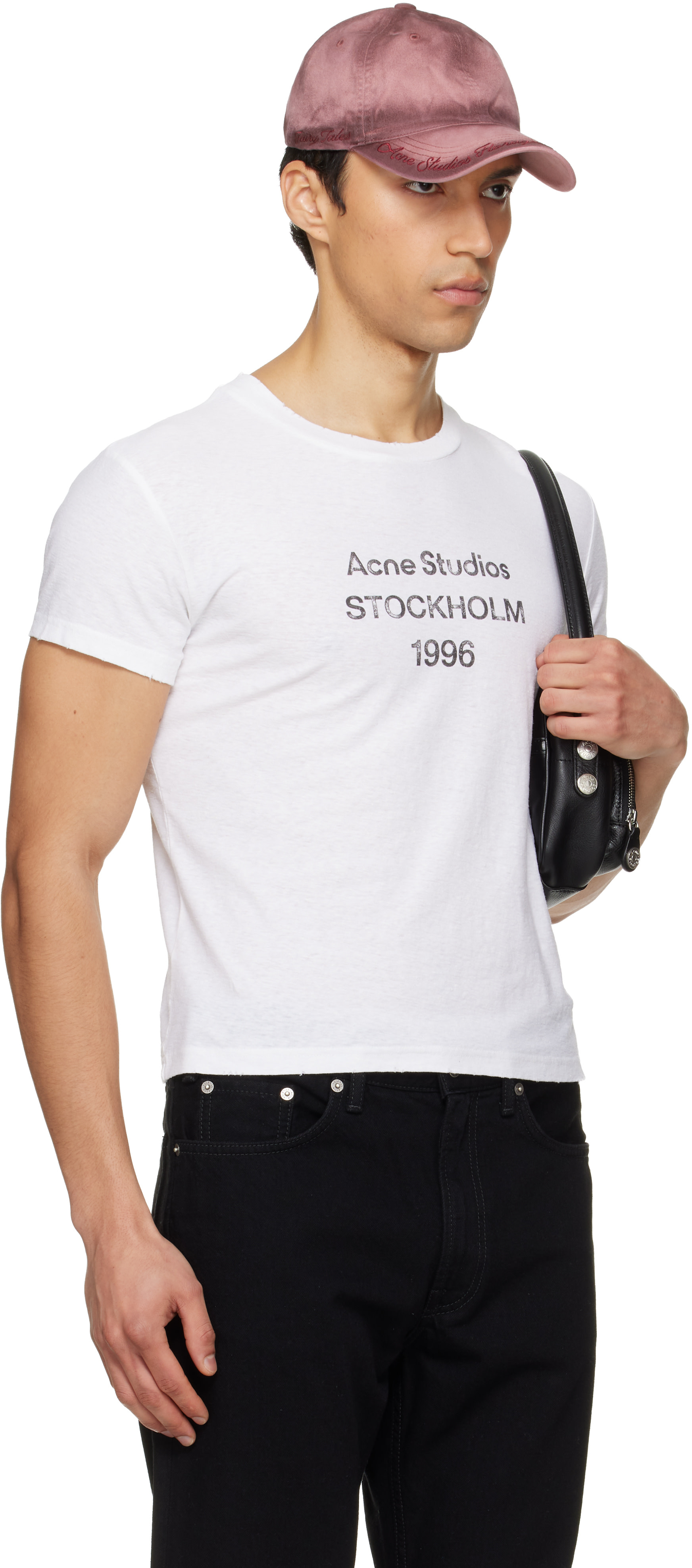Acne Studios - T-shirt blanc à logo