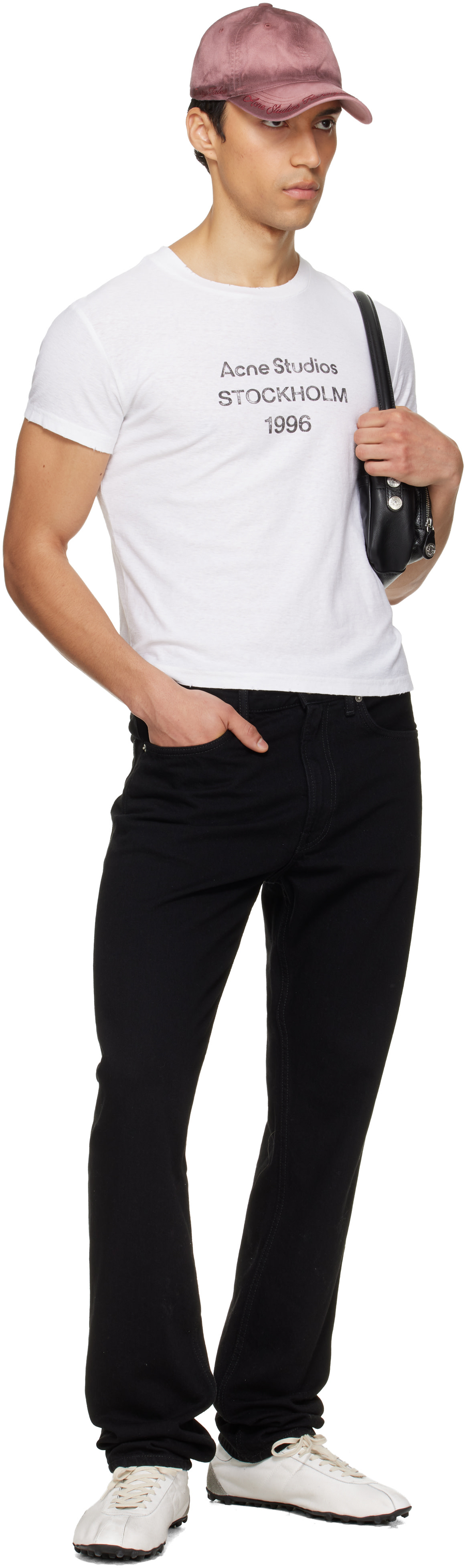 Acne Studios - T-shirt blanc à logo