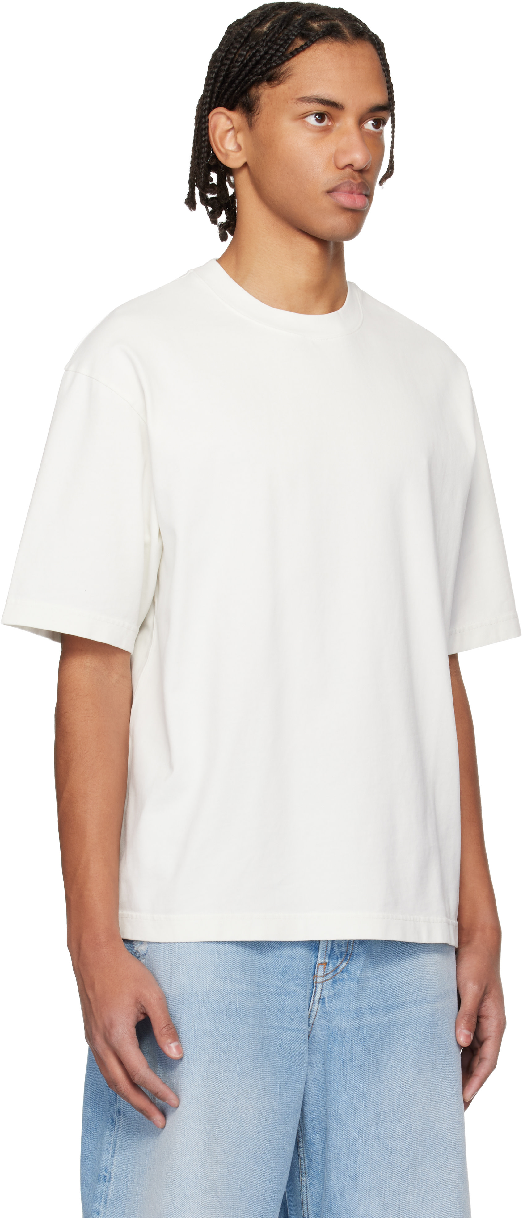 Acne Studios - T-shirt décontracté blanc à logo