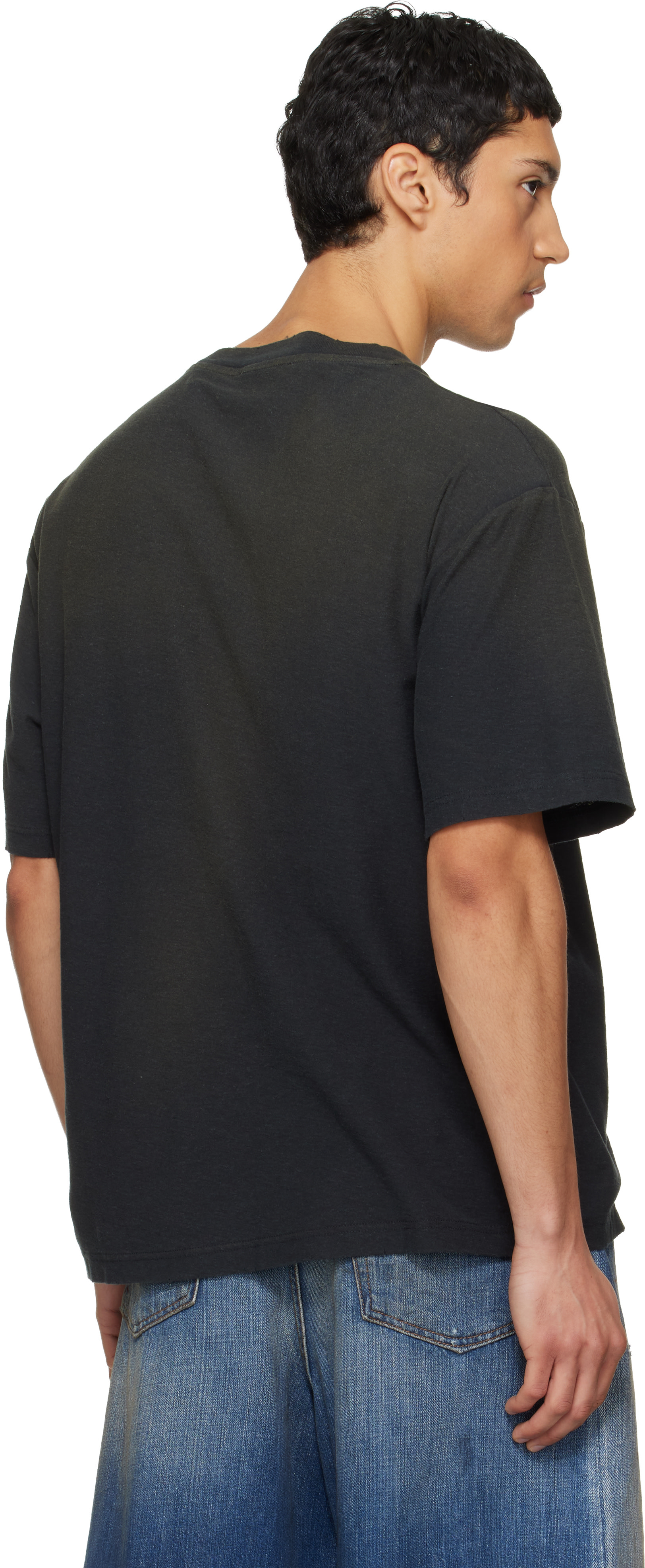 Acne Studios: ブラック ロゴ Tシャツ | SSENSE 日本