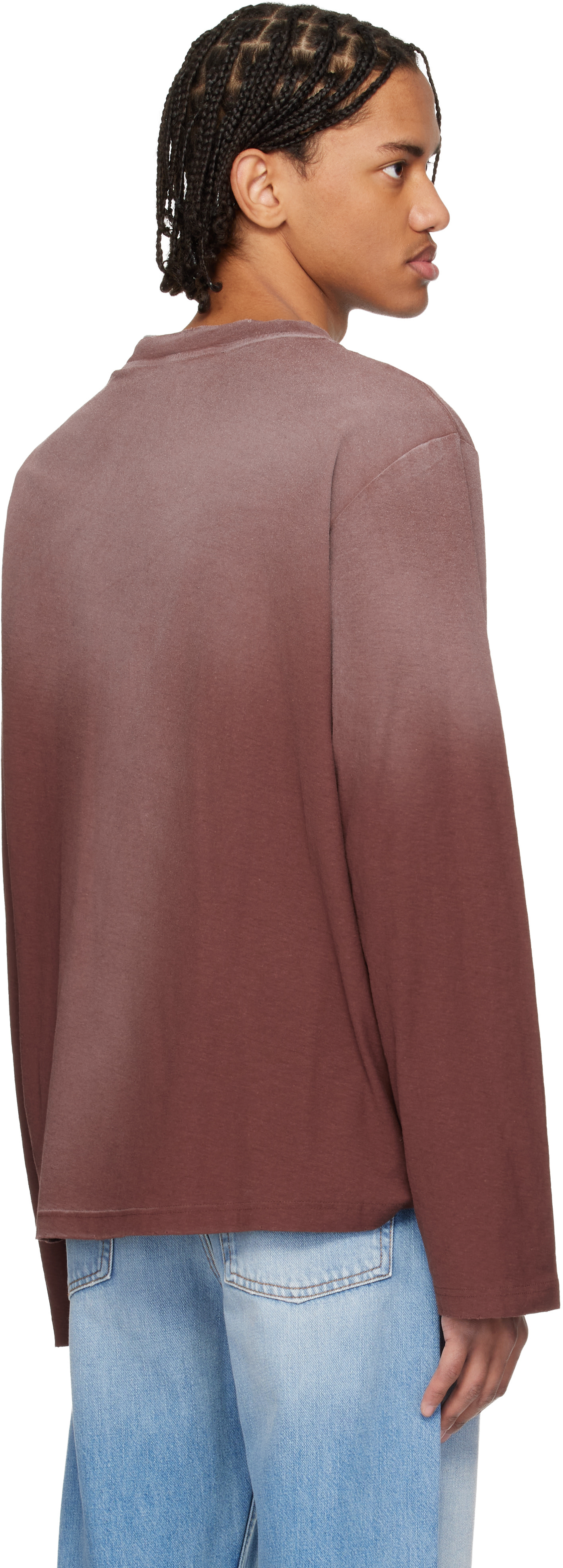 Acne Studios - T-shirt décontracté brun à logo