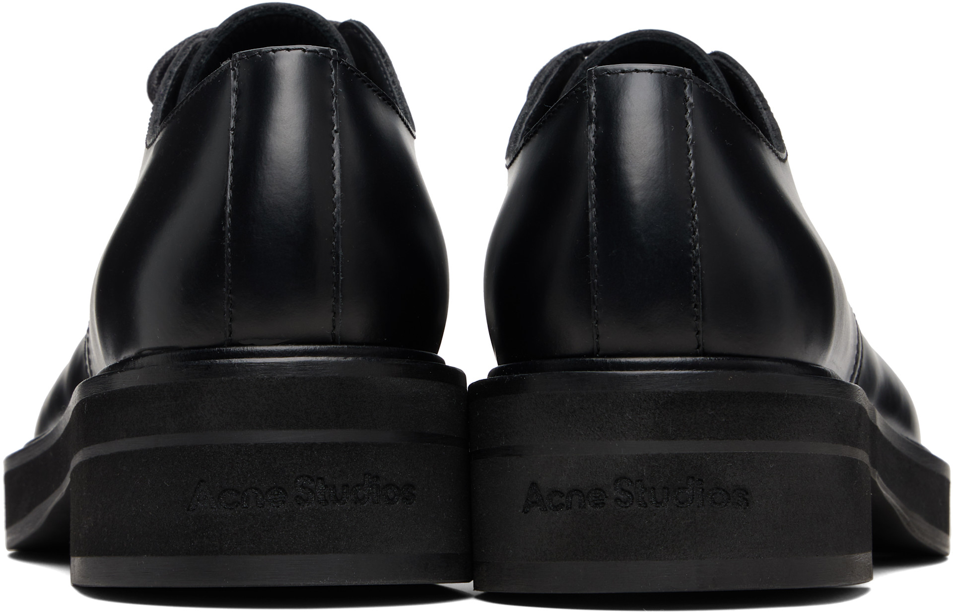 Acne Studios - Derbys noirs en cuir à laçage