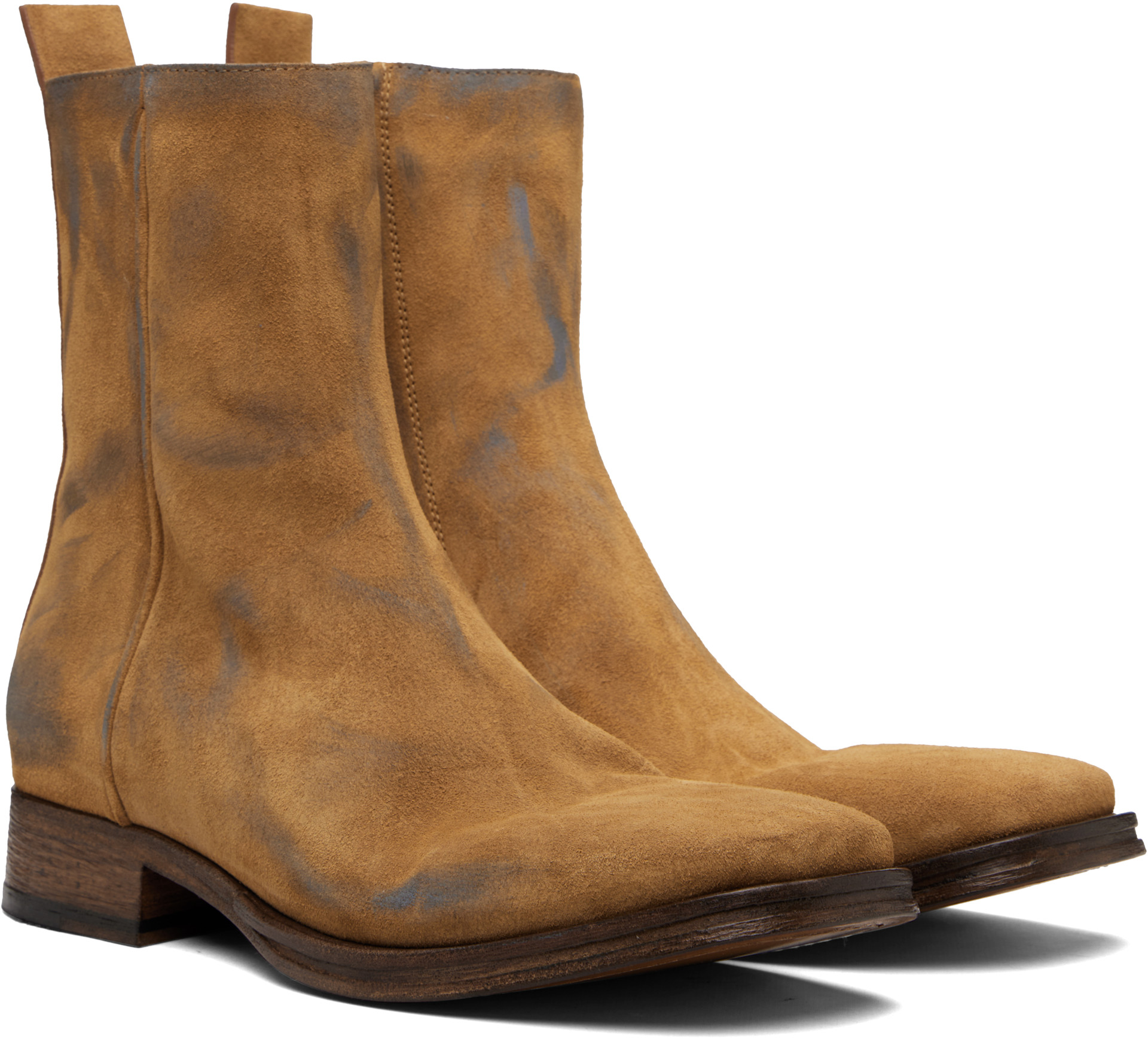 Acne Studios - Bottines brun clair en suède