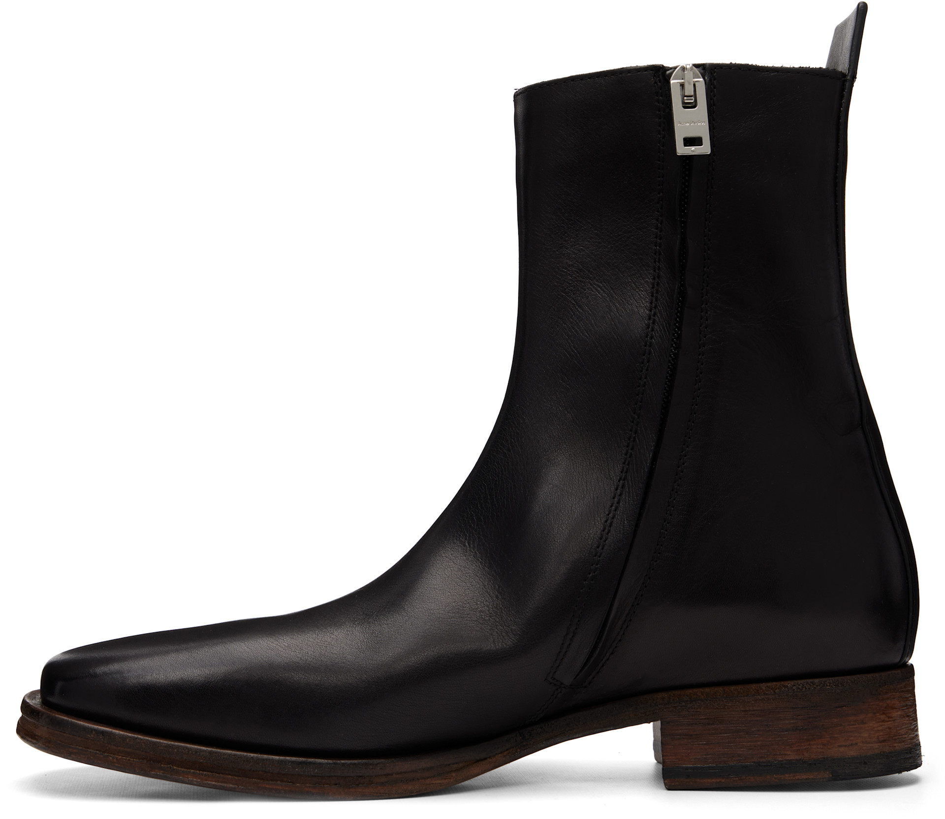 Acne Studios - Bottines noires en cuir
