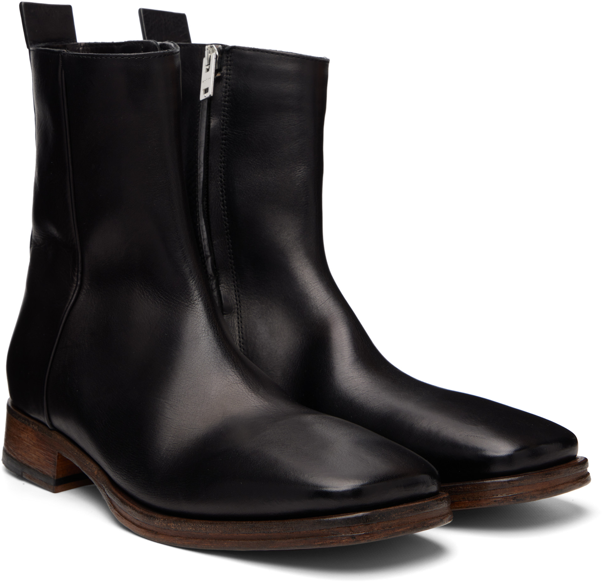 Acne Studios - Bottines noires en cuir