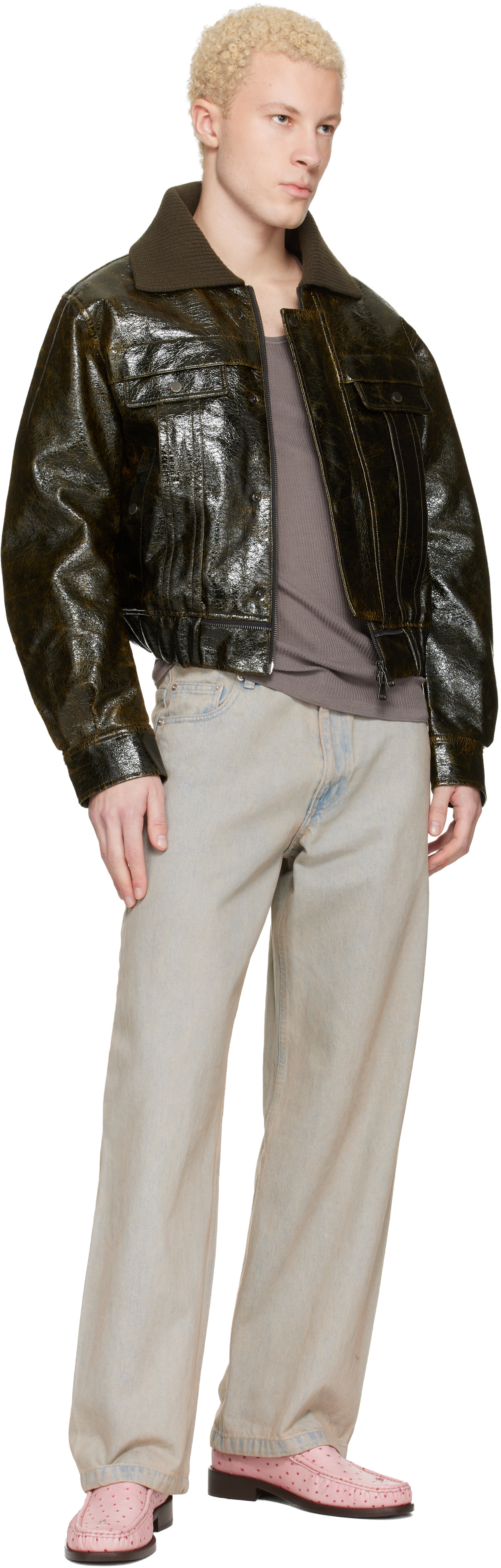 Acne Studios - Flâneurs roses en cuir