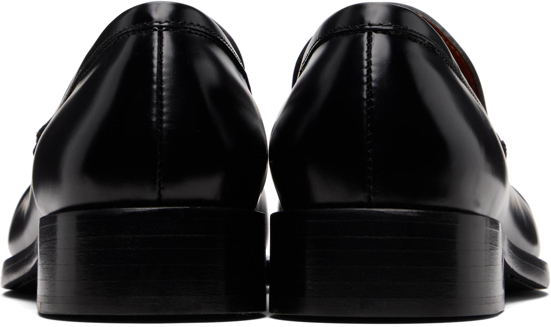 Acne Studios: Black Leather Loafers | SSENSE
