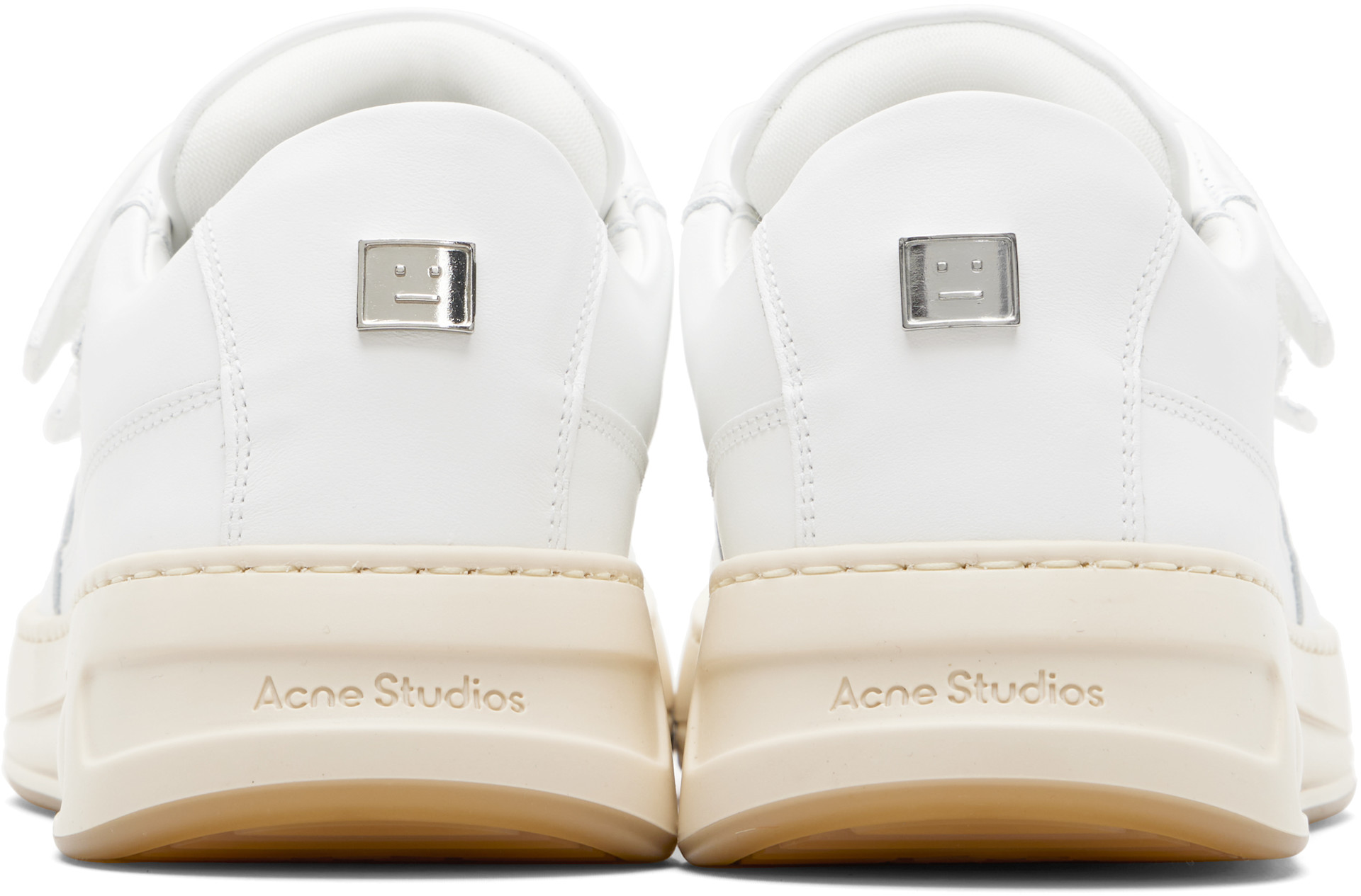 Acne Studios - Baskets blanches à brides à Velcro