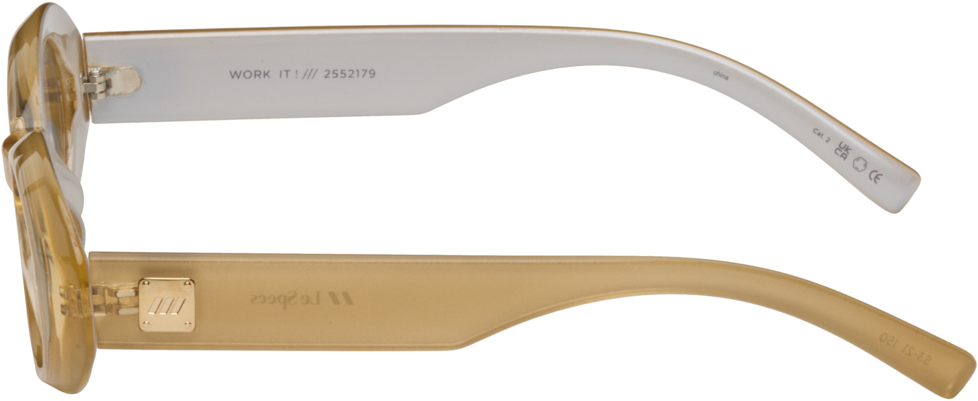 Le Specs - Beige 'Work It!' Sunglasses