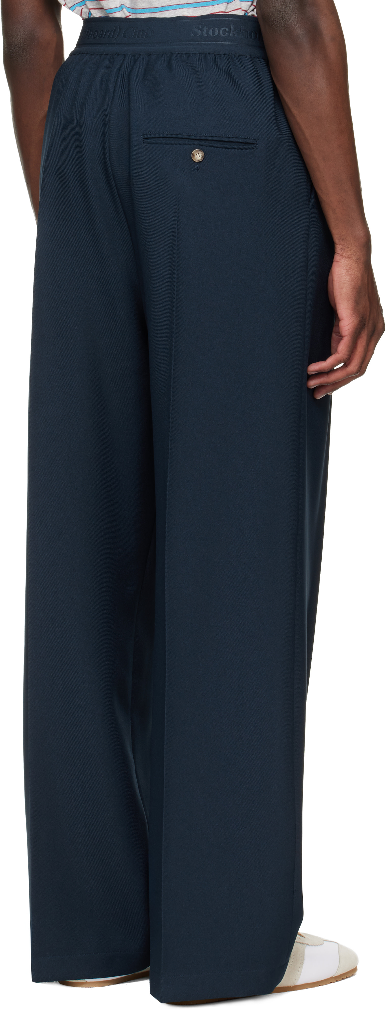 Stockholm (Surfboard) Club: Navy Relaxed Fit Trousers | SSENSE