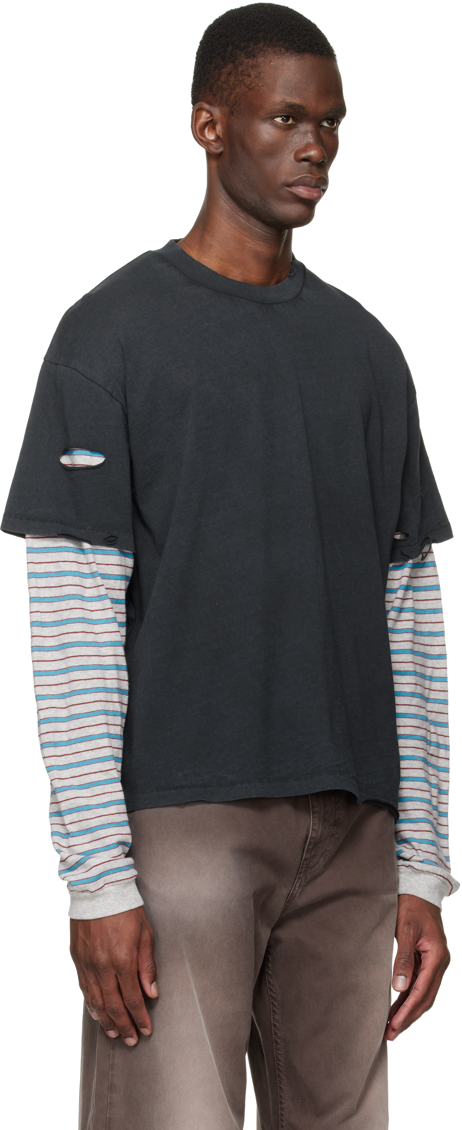 Stockholm (Surfboard) Club: Black Back Logo Layered T-shirt
