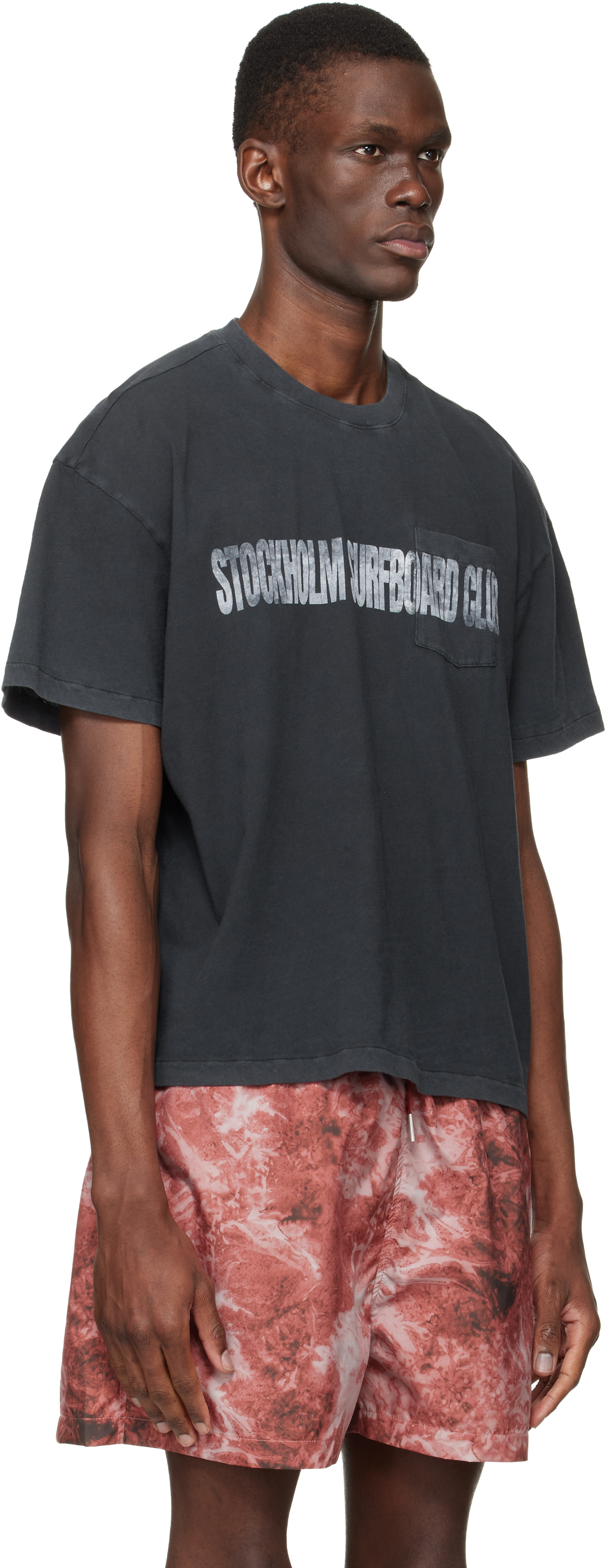 Stockholm (Surfboard) Club: ブラック Printed ポケットTシャツ