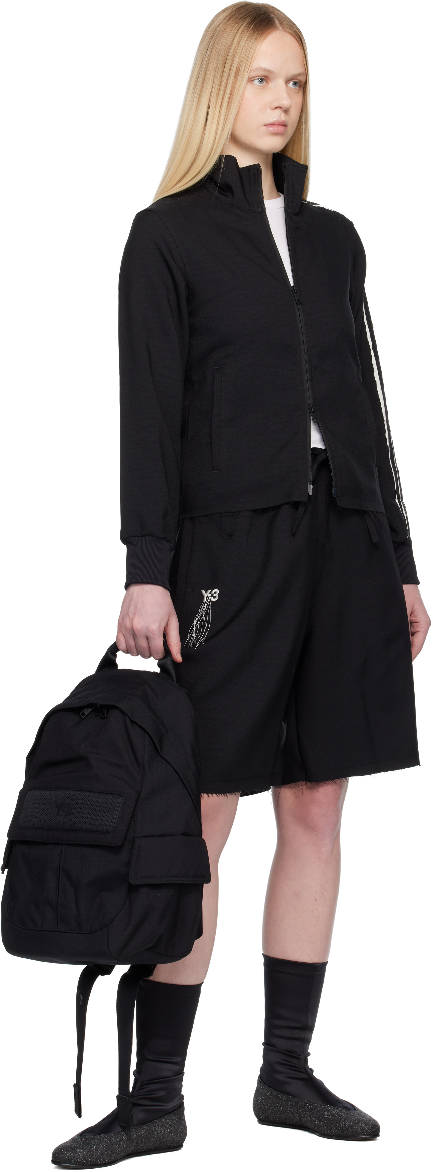Y-3 - ブラック スモール バックパック