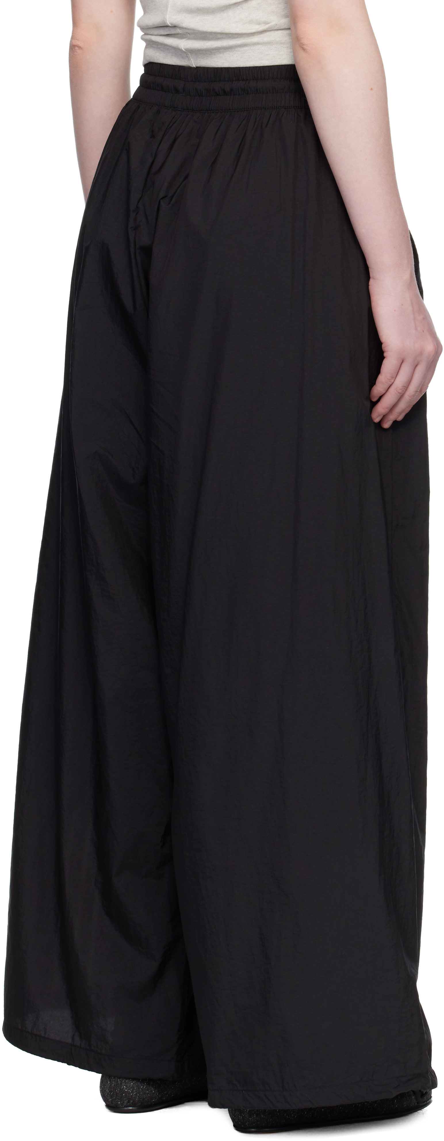 Y-3 - Pantalon de survêtement ample noir à rayures