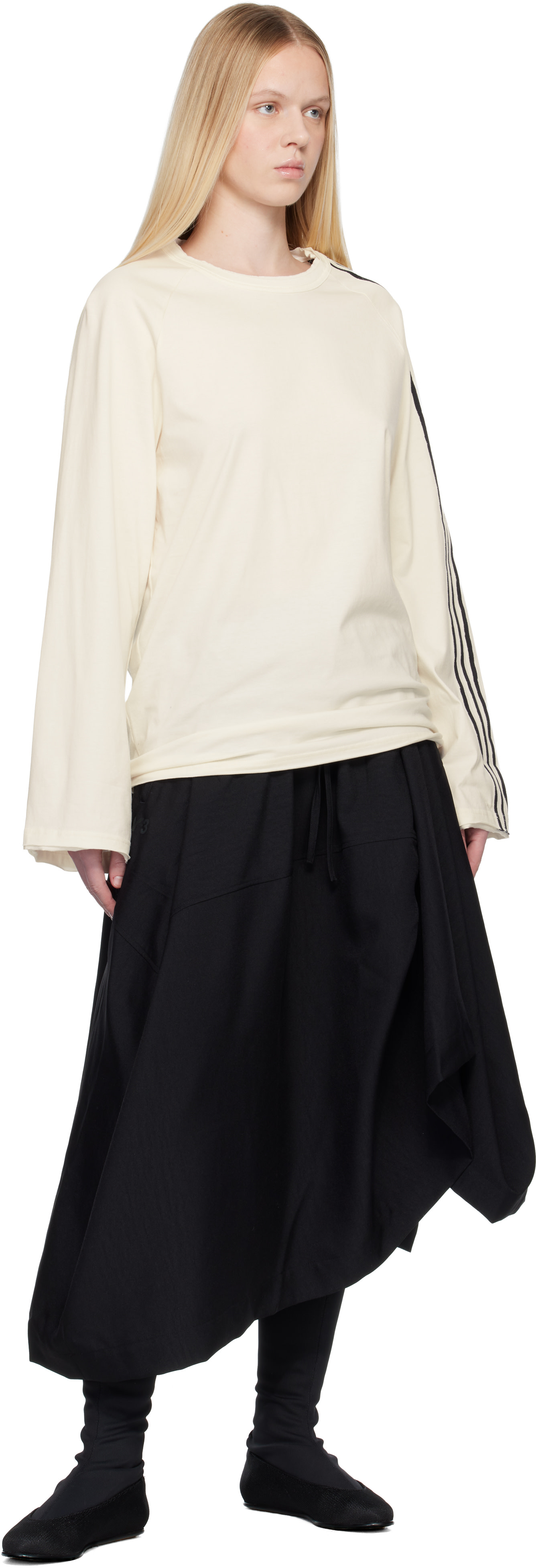 Y-3: Black Sport Uniform Midi Skirt | SSENSE