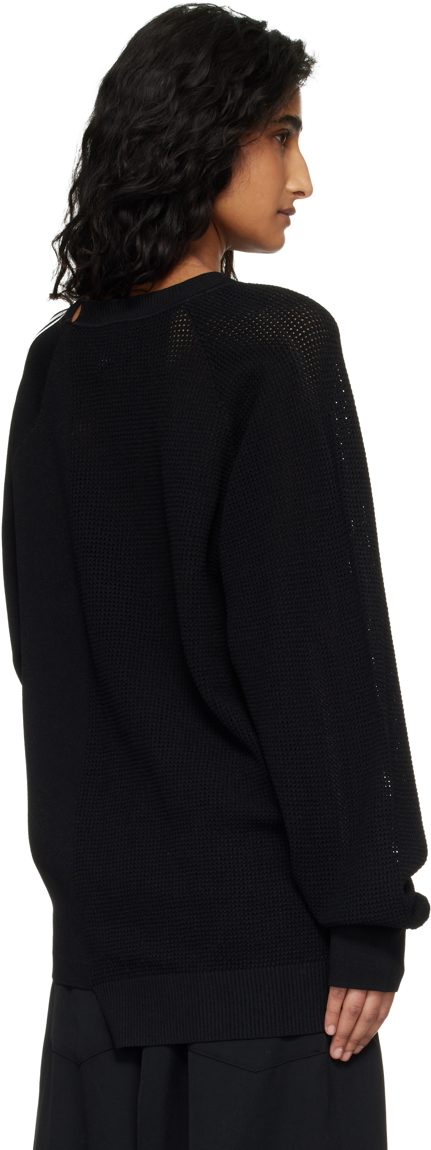 Y-3 - Pull noir en tricot à logo