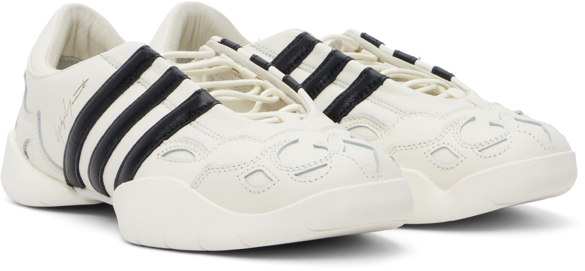 Y-3 - Baskets de style Charles IX Regu blanc cassé