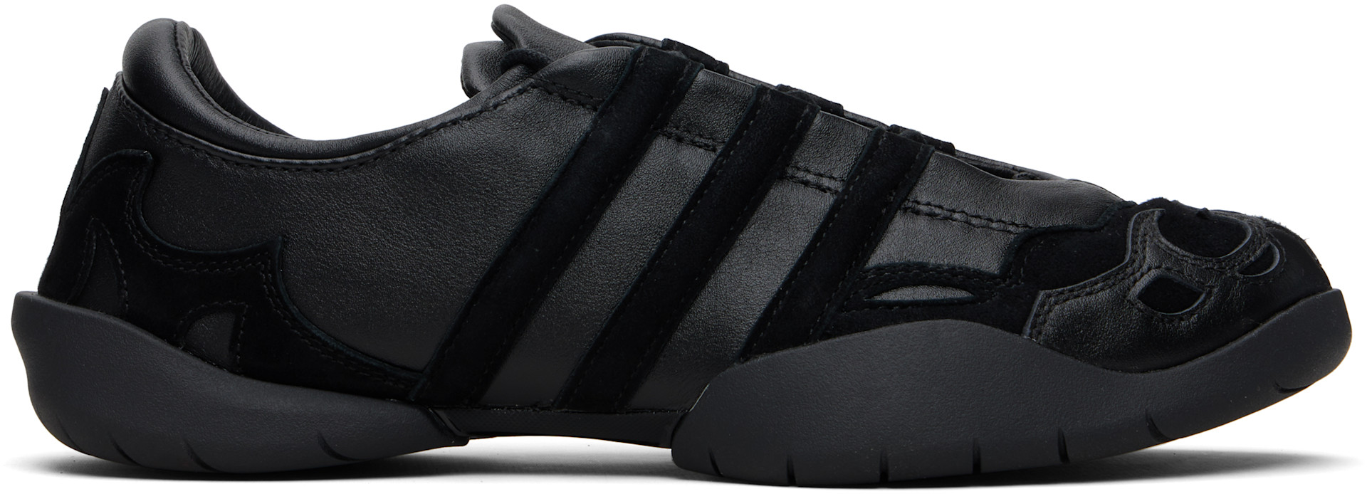 Y-3 - Baskets Regu noires en cuir