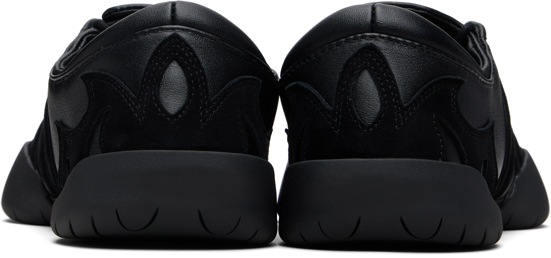 Y-3 - Baskets Regu noires en cuir