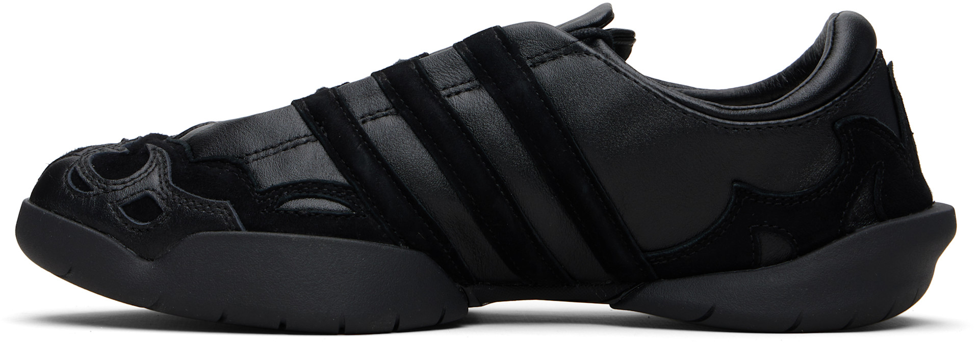 Y-3 - Baskets Regu noires en cuir