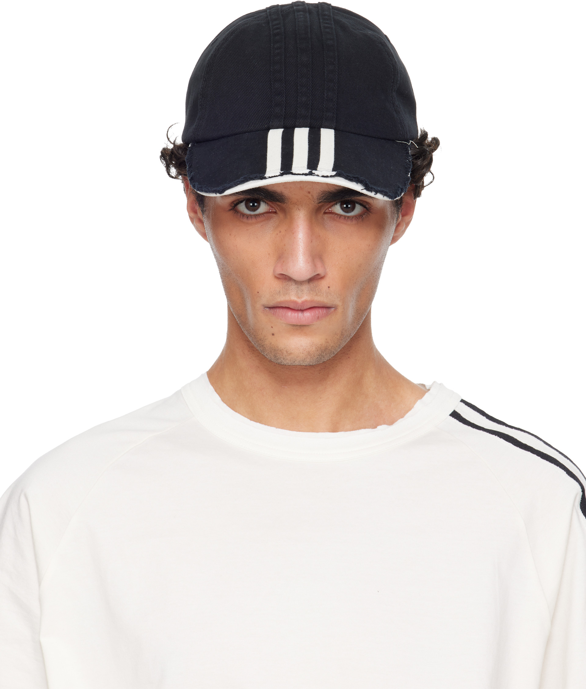 Y-3 - ブラック ストライプ キャップ